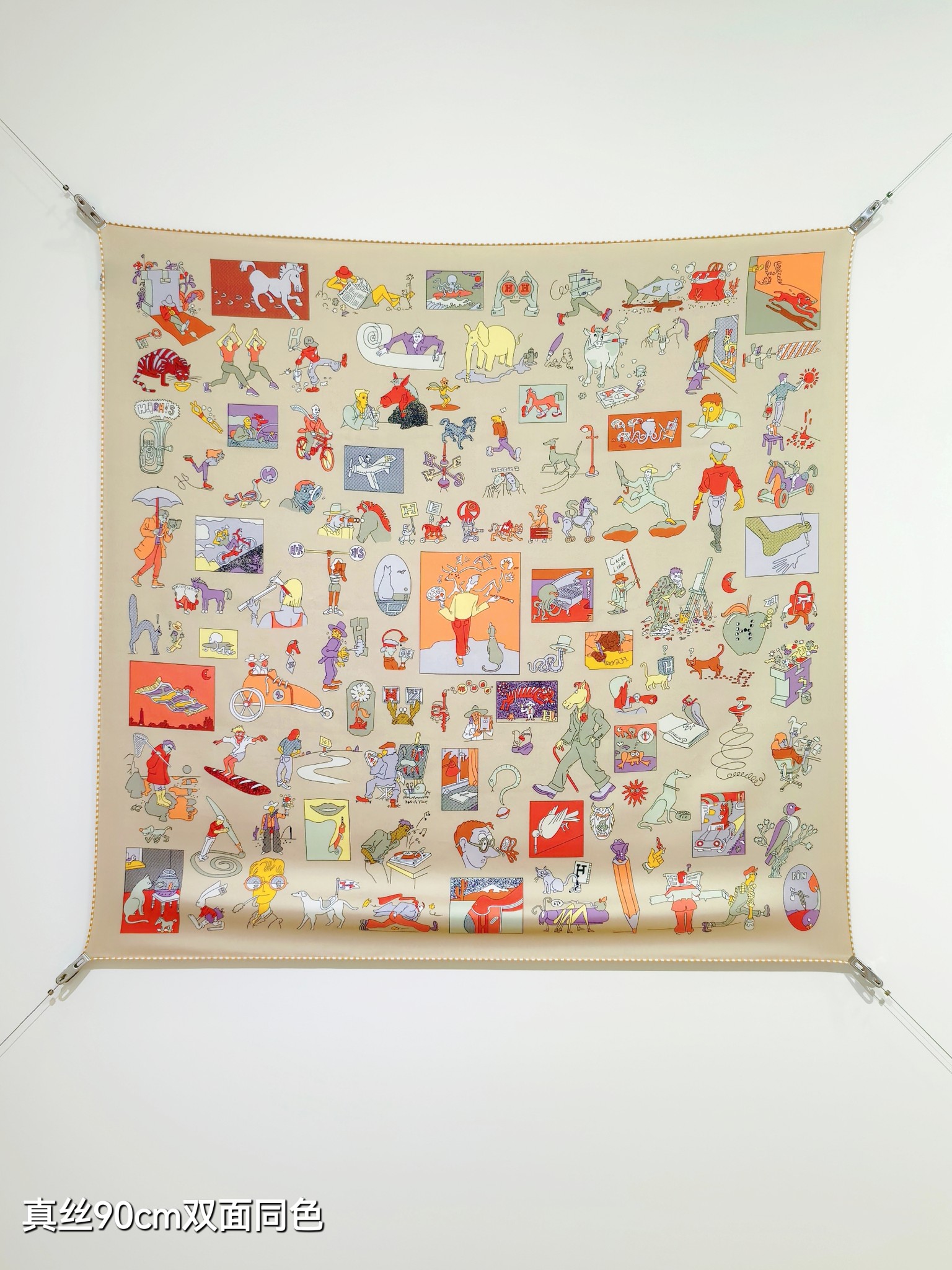 Cheap Hermes Cashmere scarf in 218512, $50 USD- [IB218512] - Replica Hermes Cashmere scarf