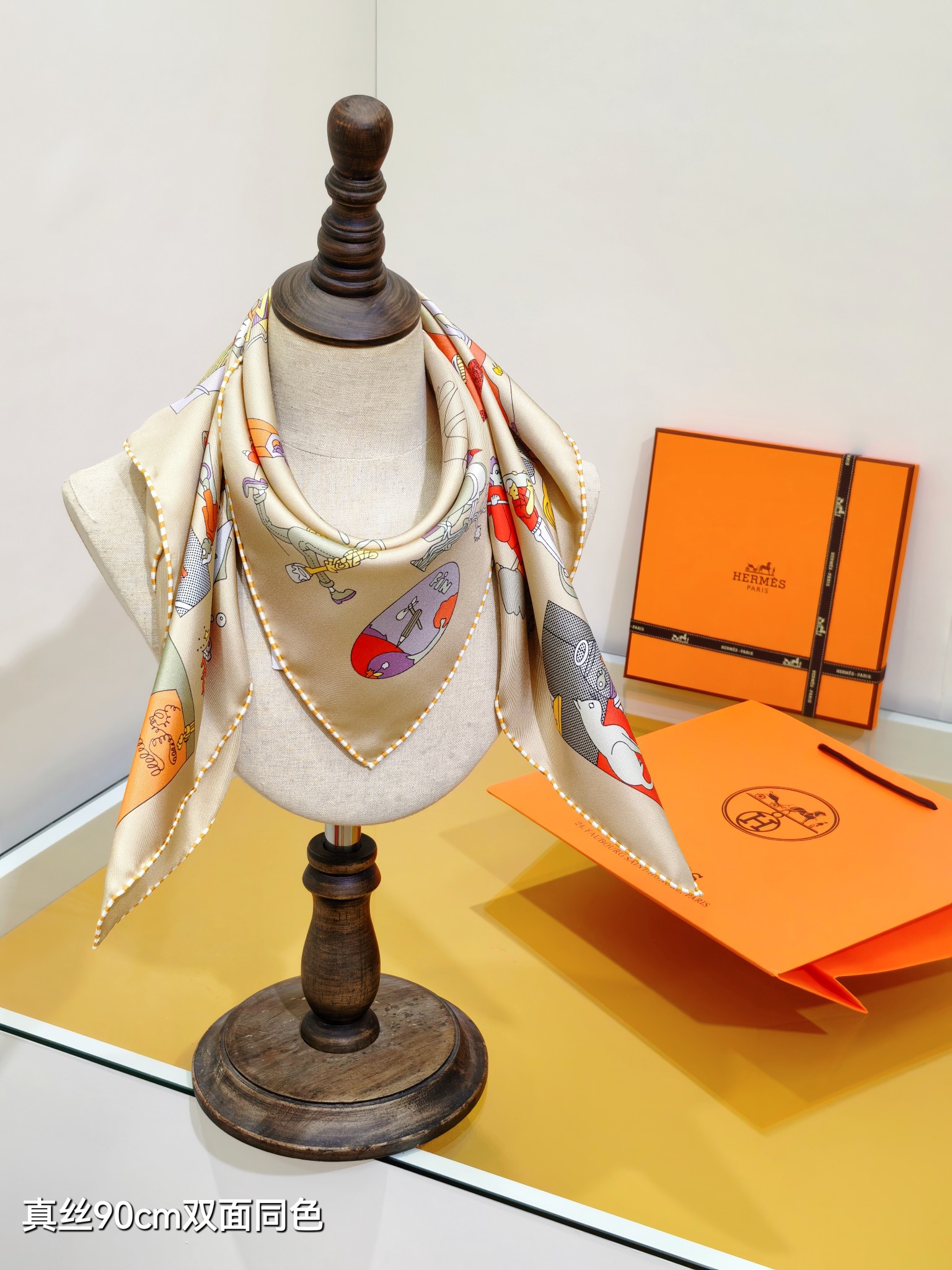 Cheap Hermes Cashmere scarf in 218512, $50 USD- [IB218512] - Replica Hermes Cashmere scarf