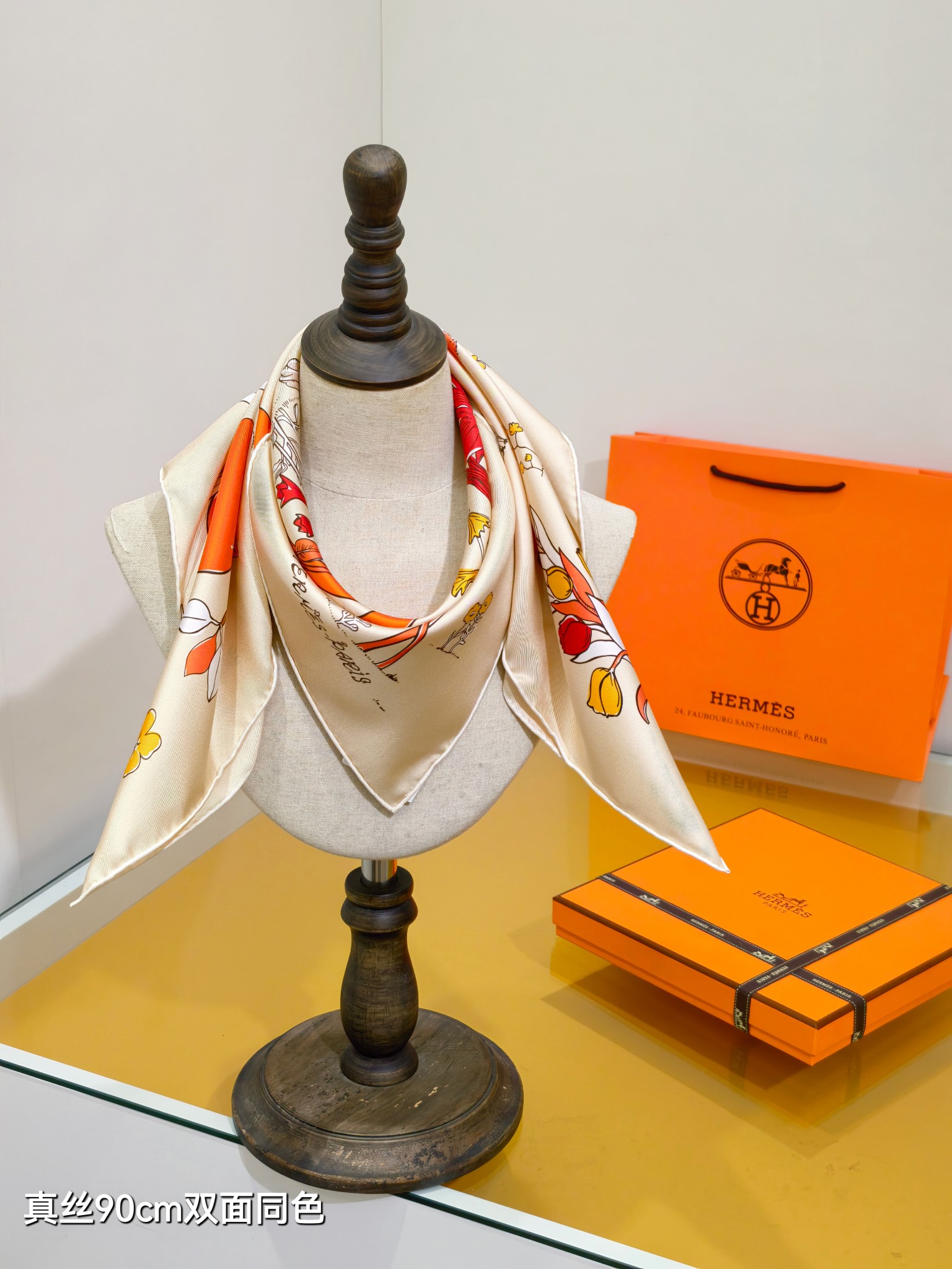 Cheap Hermes Cashmere scarf in 218518, $45 USD- [IB218518] - Replica Hermes Cashmere scarf