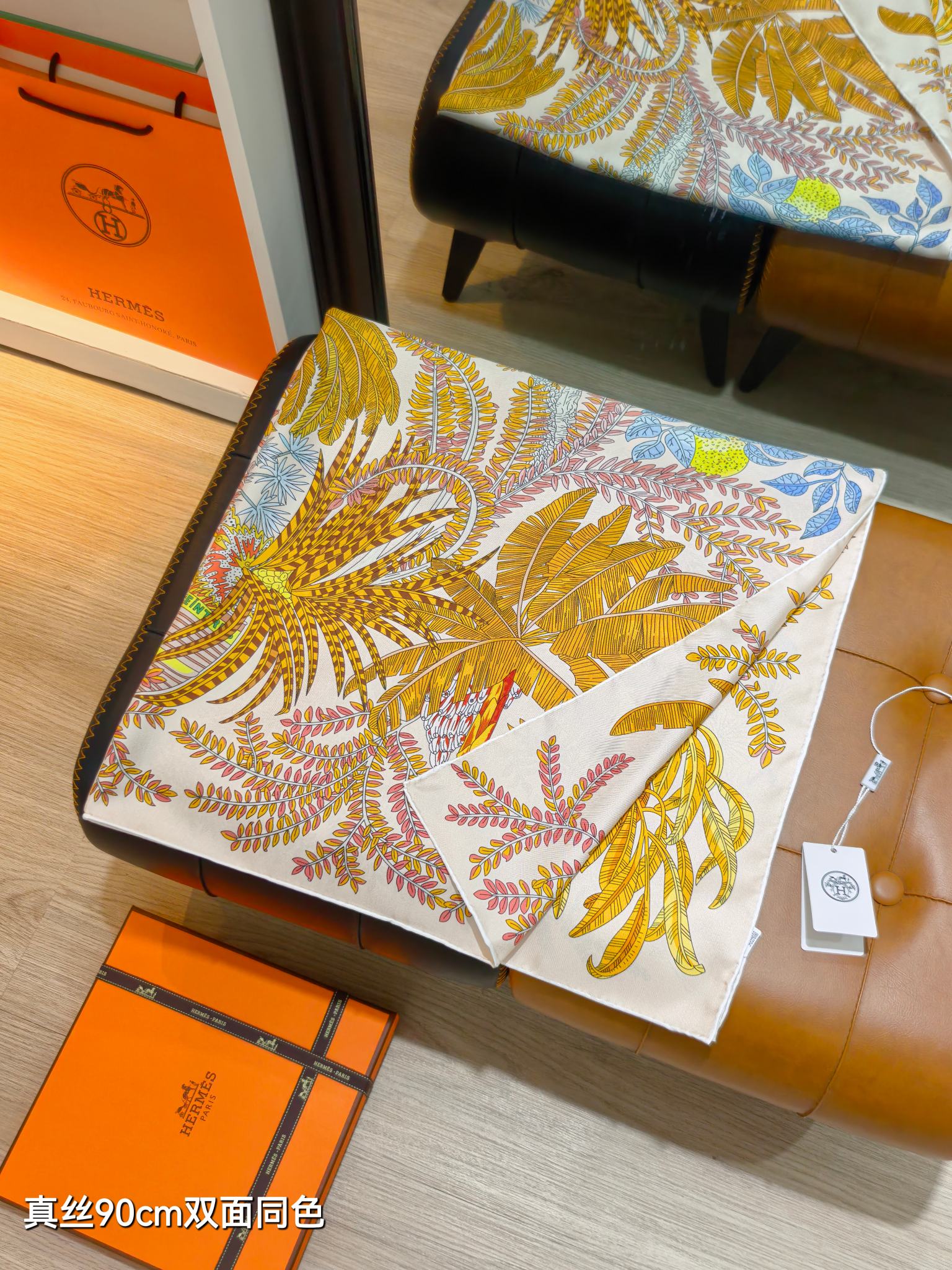 Cheap Hermes Cashmere scarf in 218519, $45 USD- [IB218519] - Replica Hermes Cashmere scarf