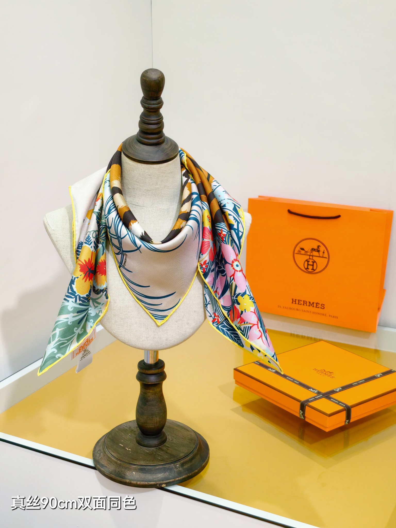 Cheap Hermes Cashmere scarf in 218525, $50 USD- [IB218525] - Replica Hermes Cashmere scarf
