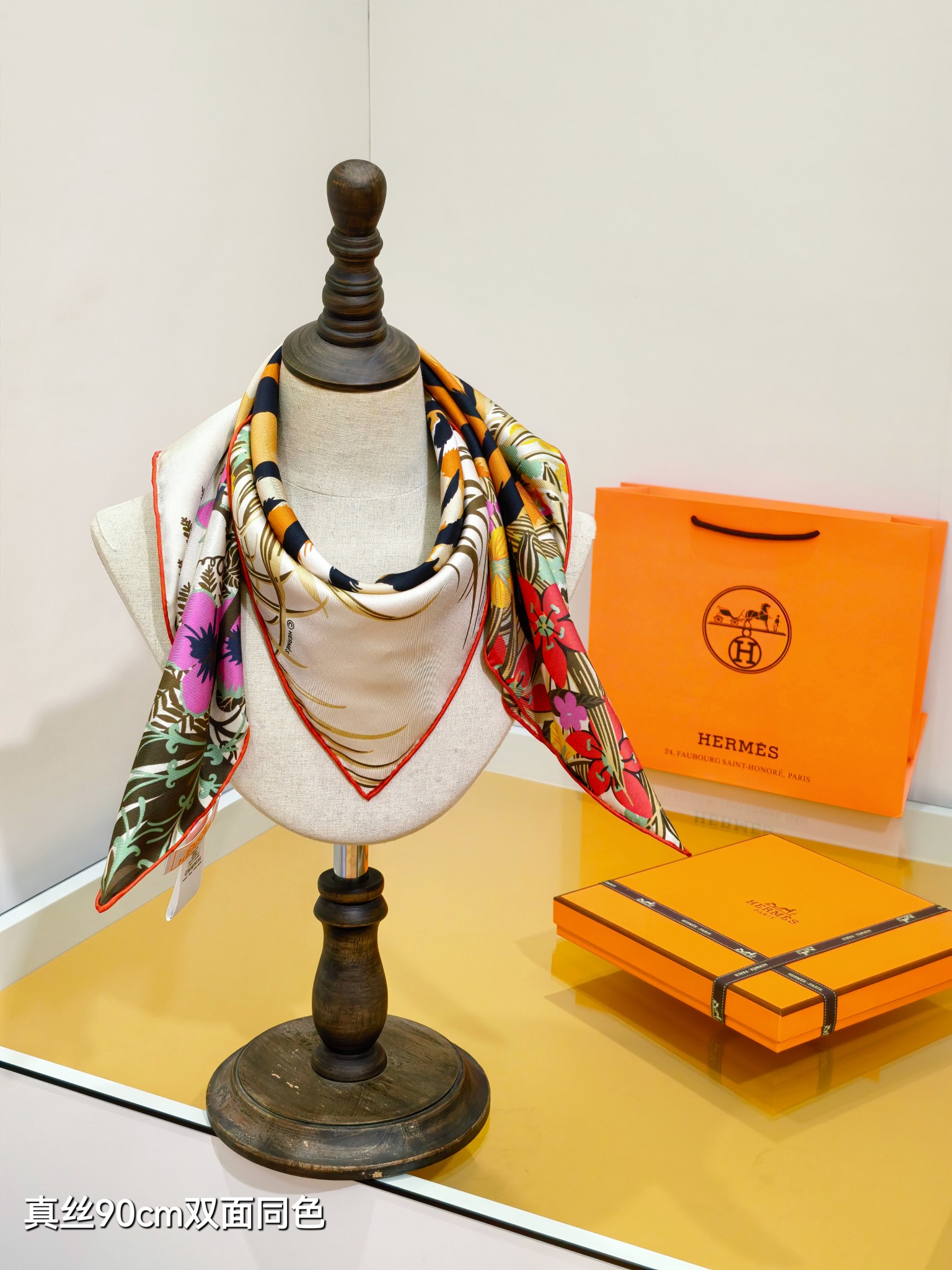 Cheap Hermes Cashmere scarf in 218528, $50 USD- [IB218528] - Replica Hermes Cashmere scarf