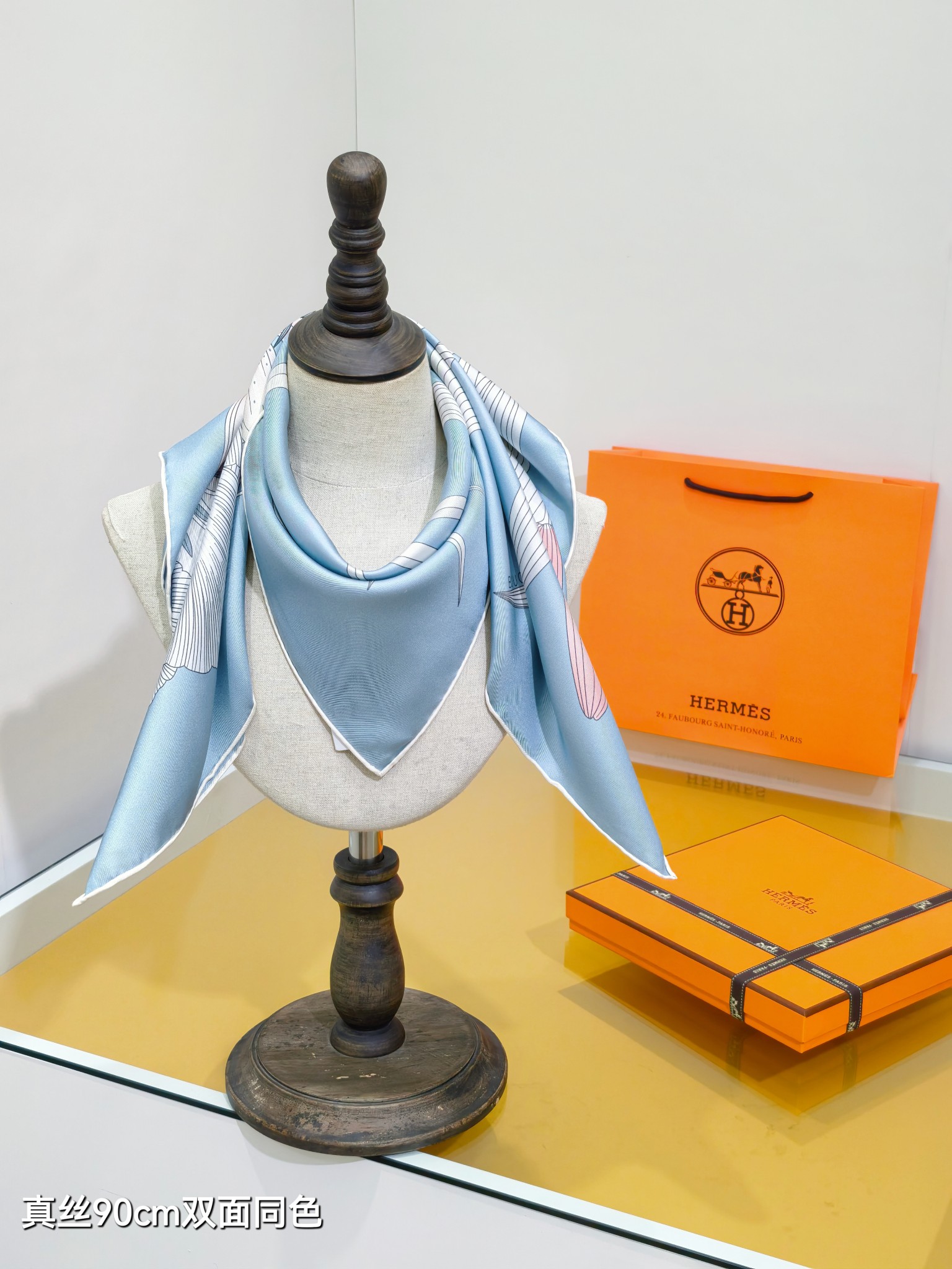 Cheap Hermes Cashmere scarf in 218532, $40 USD- [IB218532] - Replica Hermes Cashmere scarf