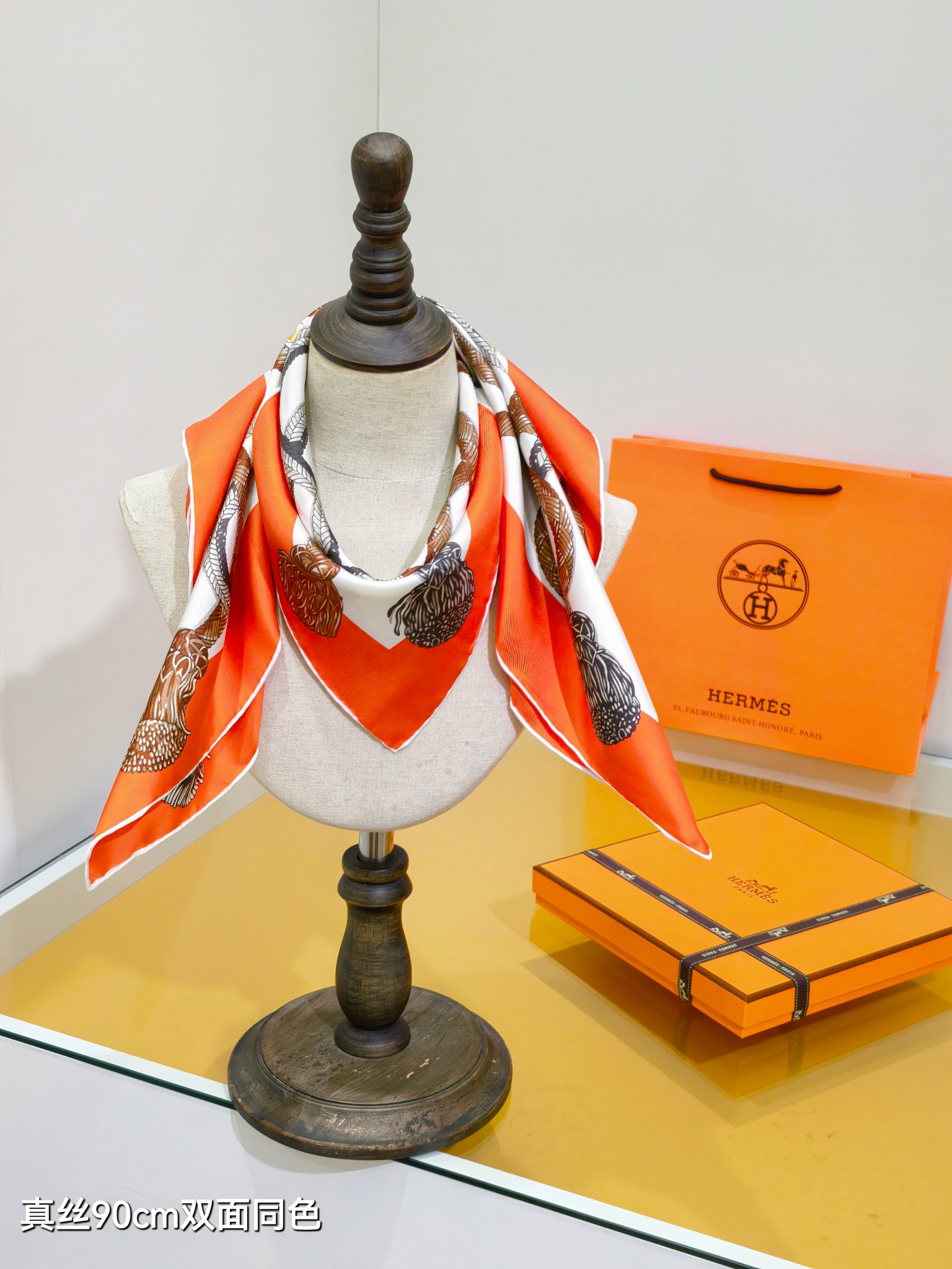 Cheap Hermes Cashmere scarf in 218533, $45 USD- [IB218533] - Replica Hermes Cashmere scarf