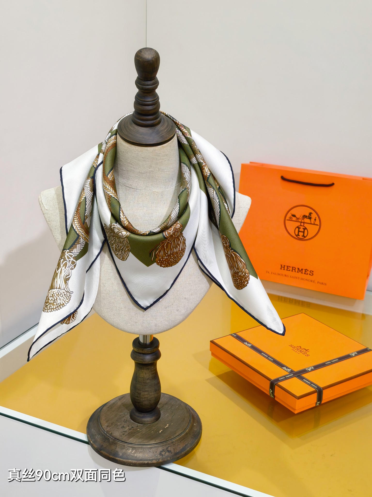 Cheap Hermes Cashmere scarf in 218534, $45 USD- [IB218534] - Replica Hermes Cashmere scarf