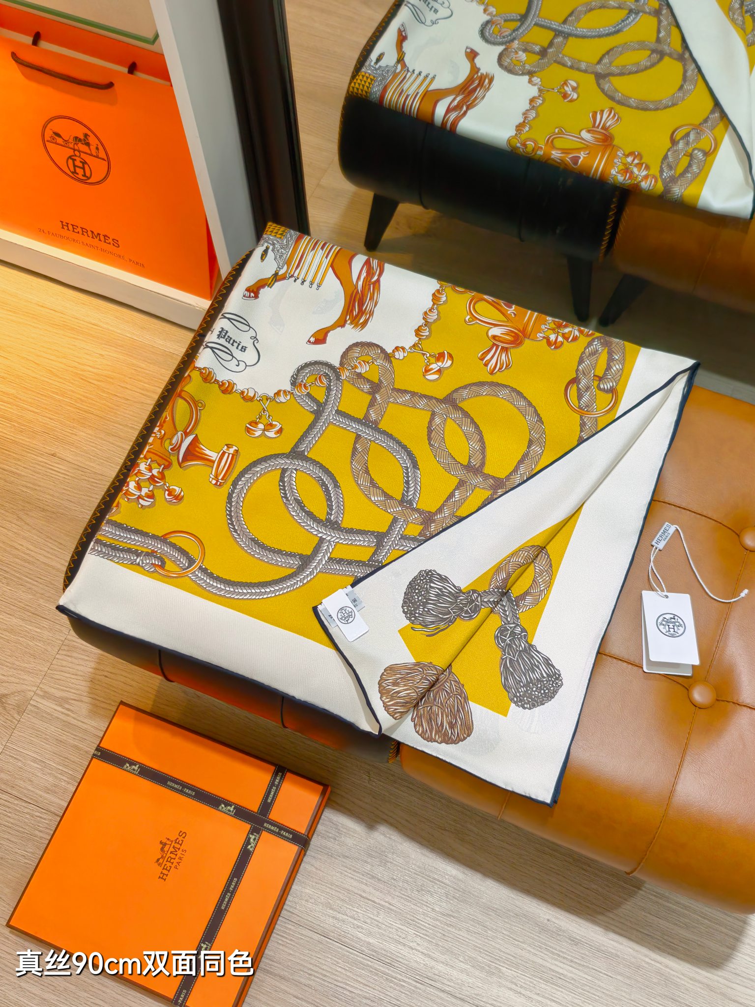 Cheap Hermes Cashmere scarf in 218535, $45 USD- [IB218535] - Replica Hermes Cashmere scarf