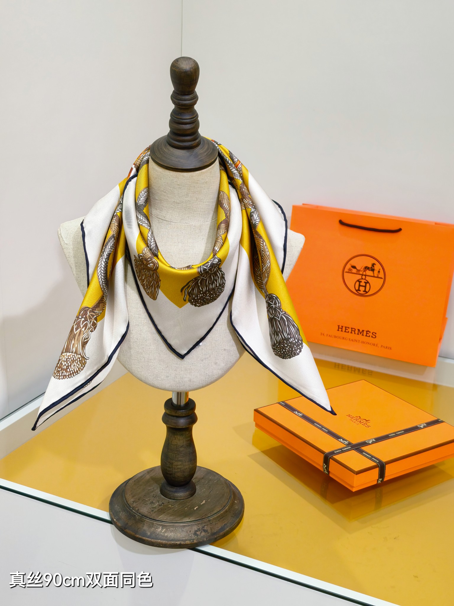 Cheap Hermes Cashmere scarf in 218535, $45 USD- [IB218535] - Replica Hermes Cashmere scarf