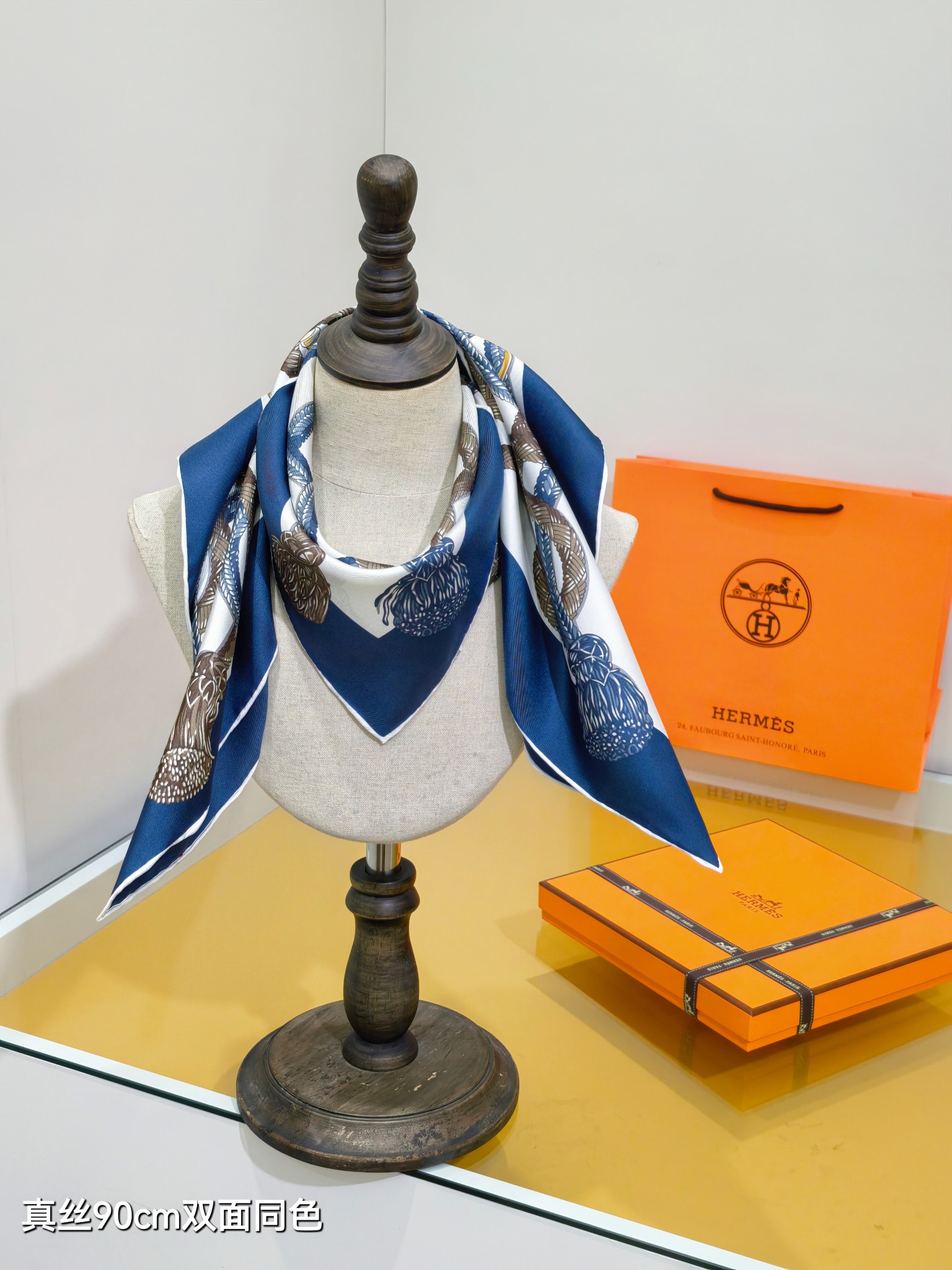 Cheap Hermes Cashmere scarf in 218537, $45 USD- [IB218537] - Replica Hermes Cashmere scarf
