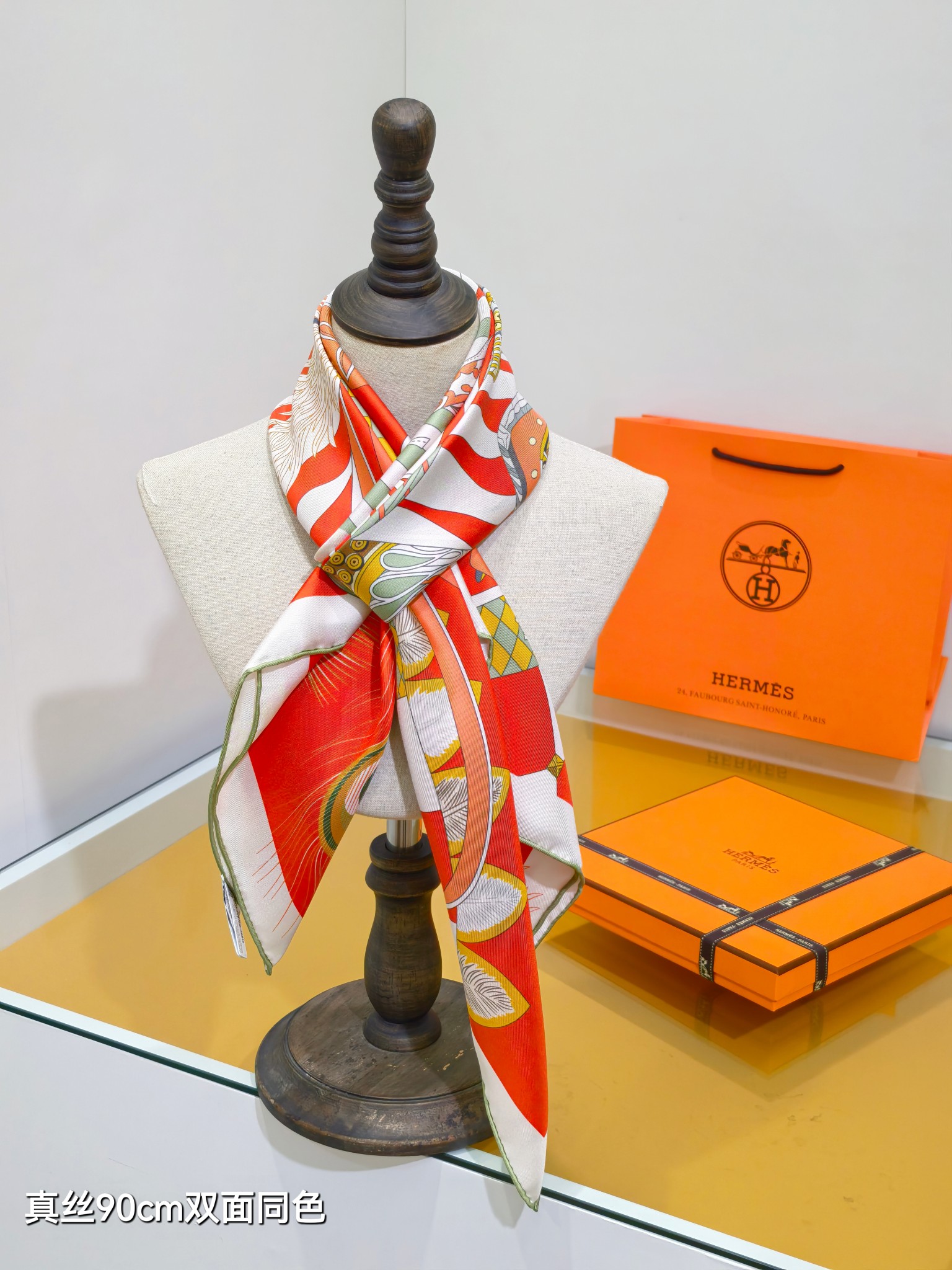 Cheap Hermes Cashmere scarf in 218551, $45 USD- [IB218551] - Replica Hermes Cashmere scarf