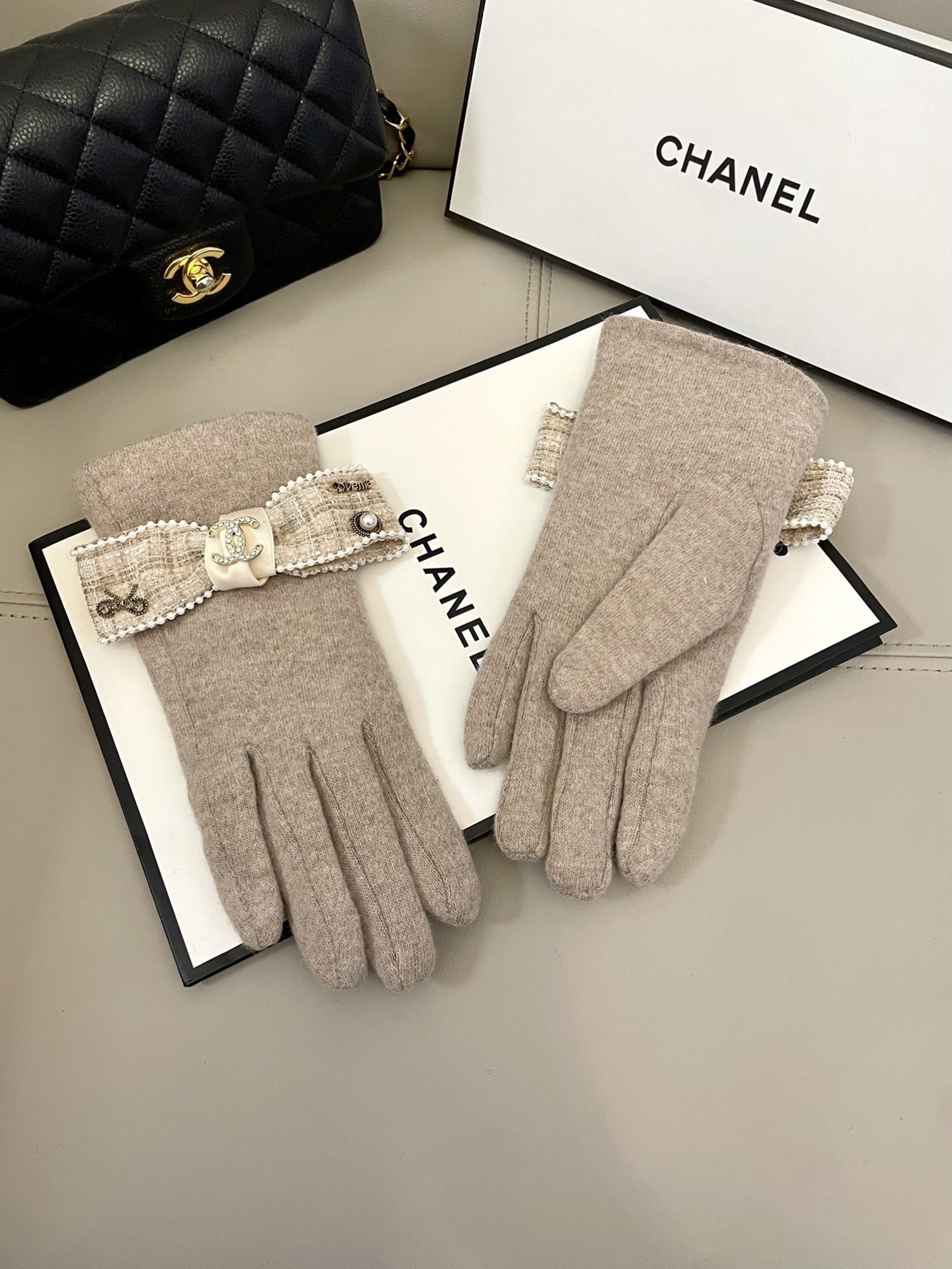 Cheap New Arrivals Chanel Gloves in 218574, $45 USD- [IB218574] - Replica Gloves