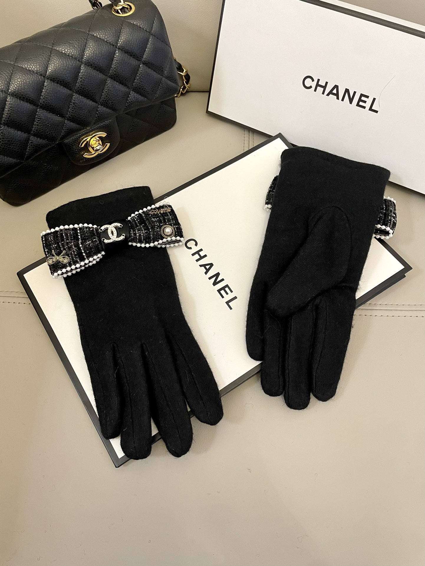 Cheap New Arrivals Chanel Gloves in 218575, $45 USD- [IB218575] - Replica Gloves