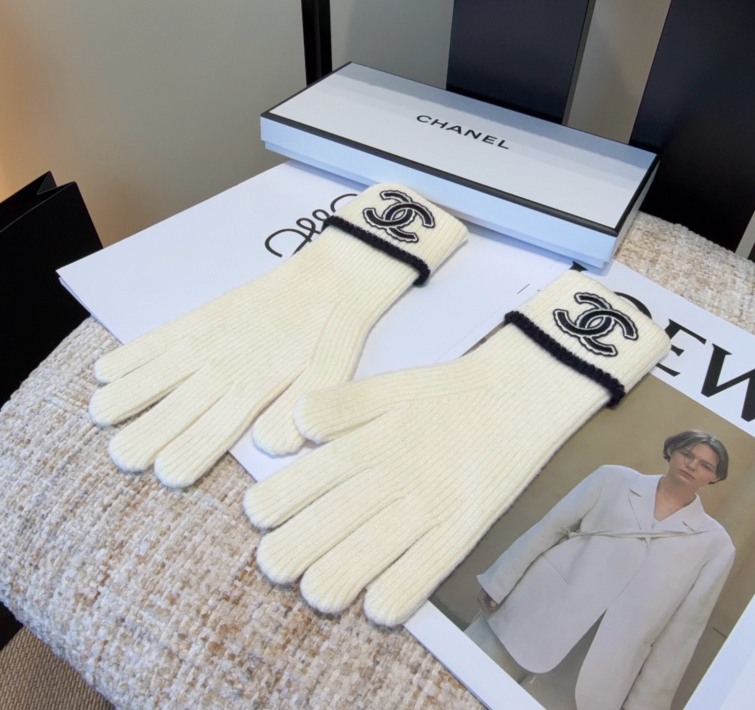Cheap New Arrivals Chanel Gloves in 218581, $45 USD- [IB218581] - Replica Gloves