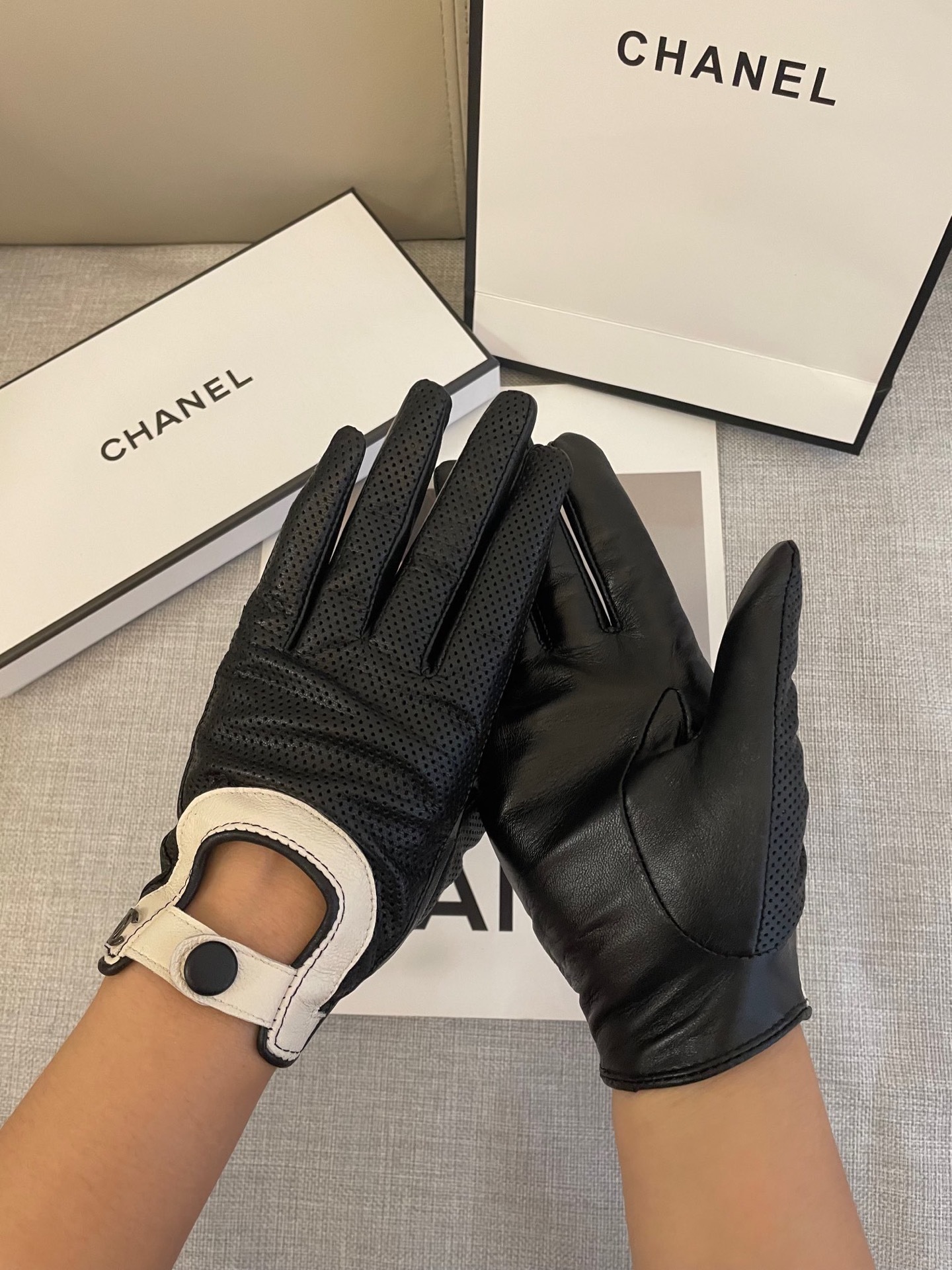 Cheap New Arrivals Chanel Gloves in 218631, $45 USD- [IB218631] - Replica Gloves