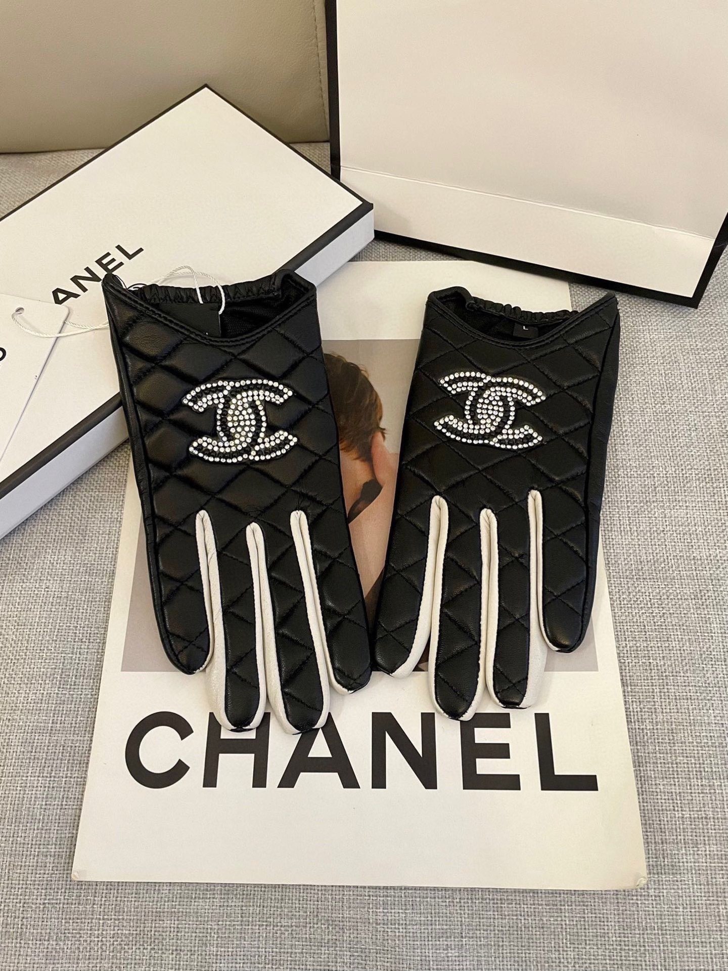 Cheap New Arrivals Chanel Gloves in 218632, $45 USD- [IB218632] - Replica Gloves