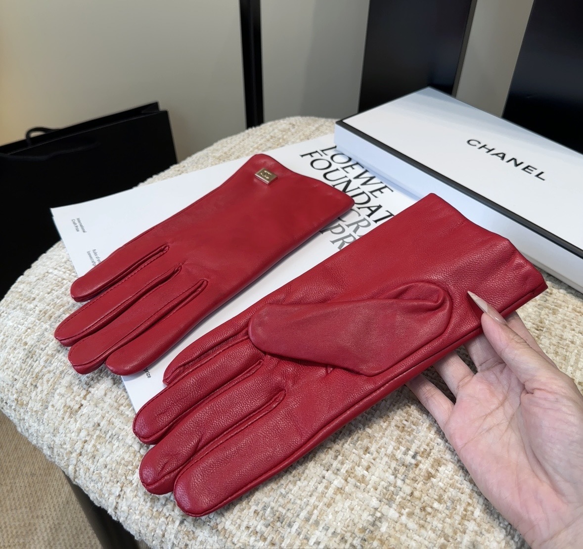 Cheap New Arrivals Chanel Gloves in 218640, $45 USD- [IB218640] - Replica Gloves