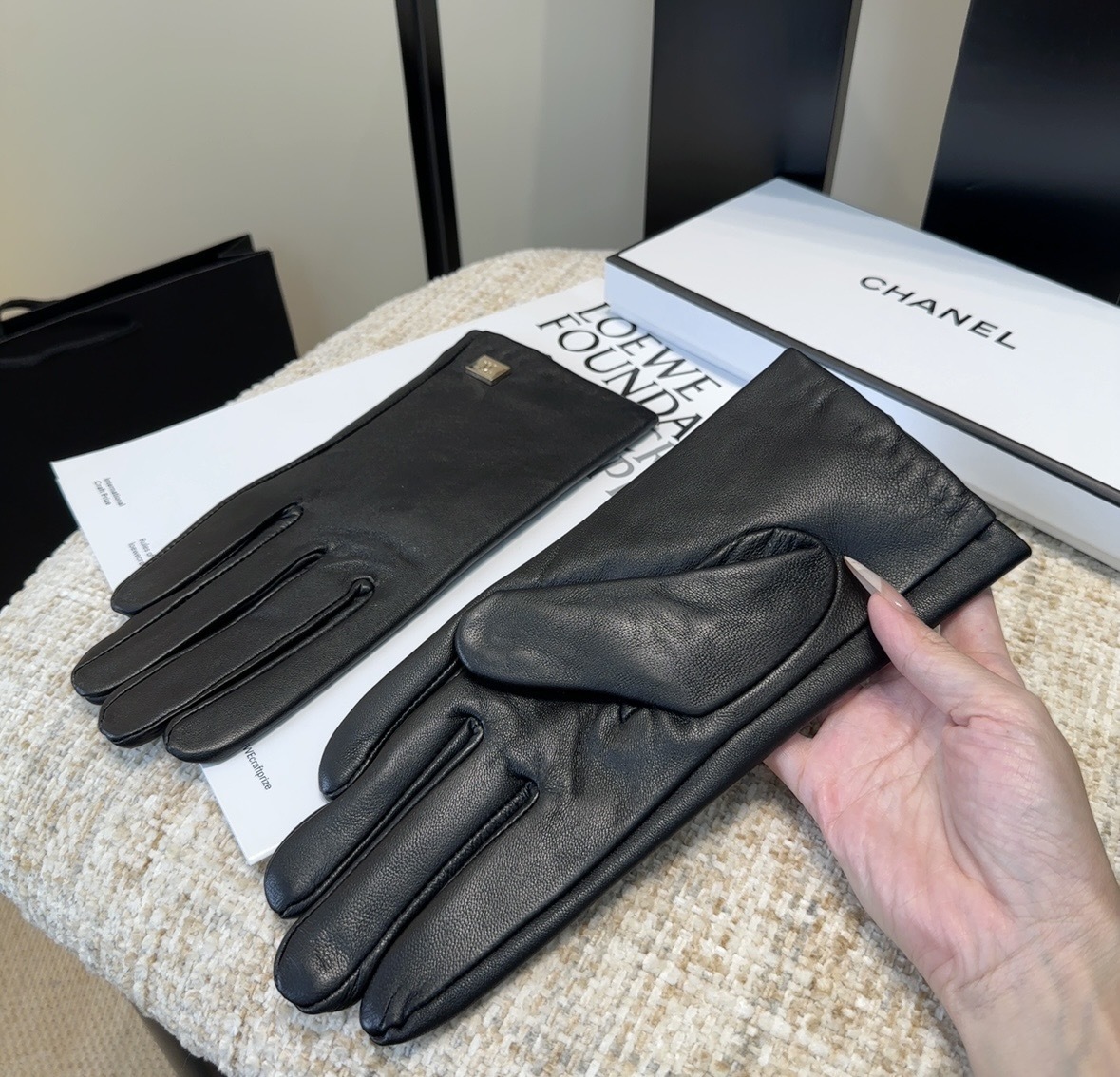 Cheap New Arrivals Chanel Gloves in 218641, $45 USD- [IB218641] - Replica Gloves