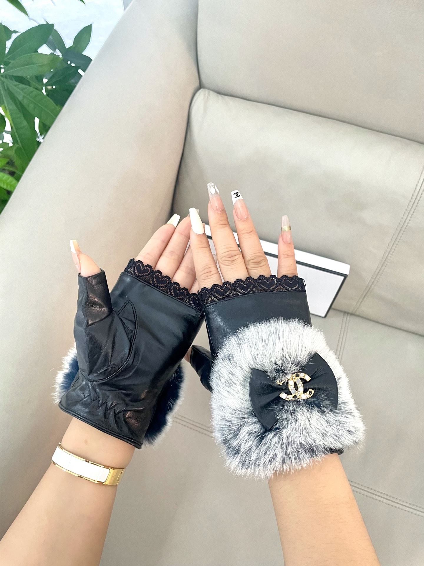 Cheap New Arrivals Chanel Gloves in 218644, $45 USD- [IB218644] - Replica Gloves