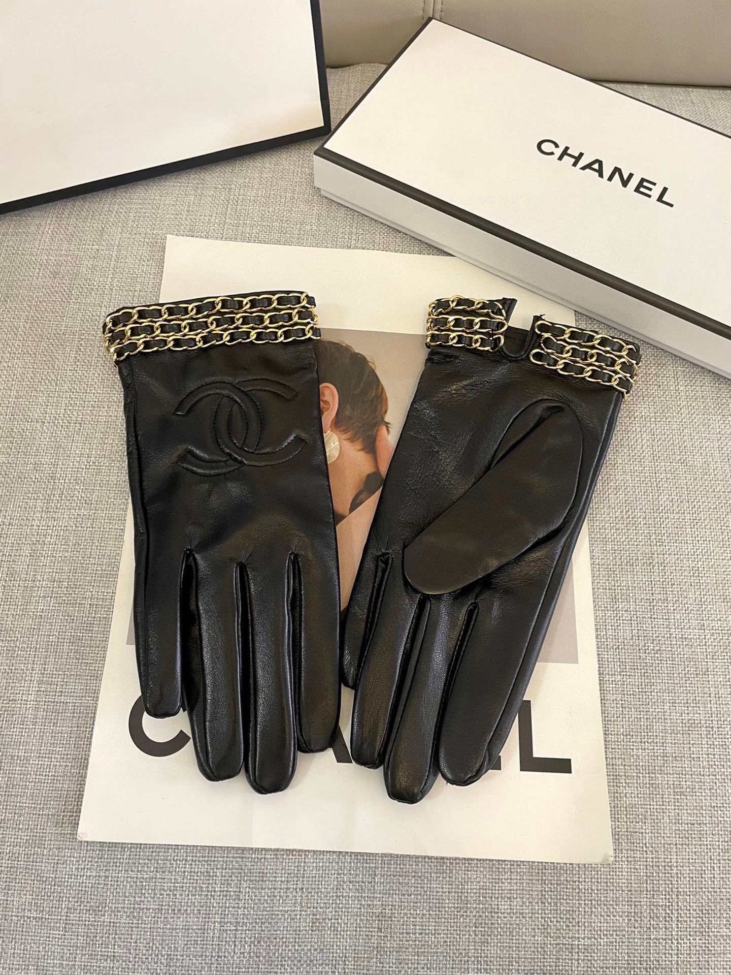 Cheap New Arrivals Chanel Gloves in 218646, $45 USD- [IB218646] - Replica Gloves