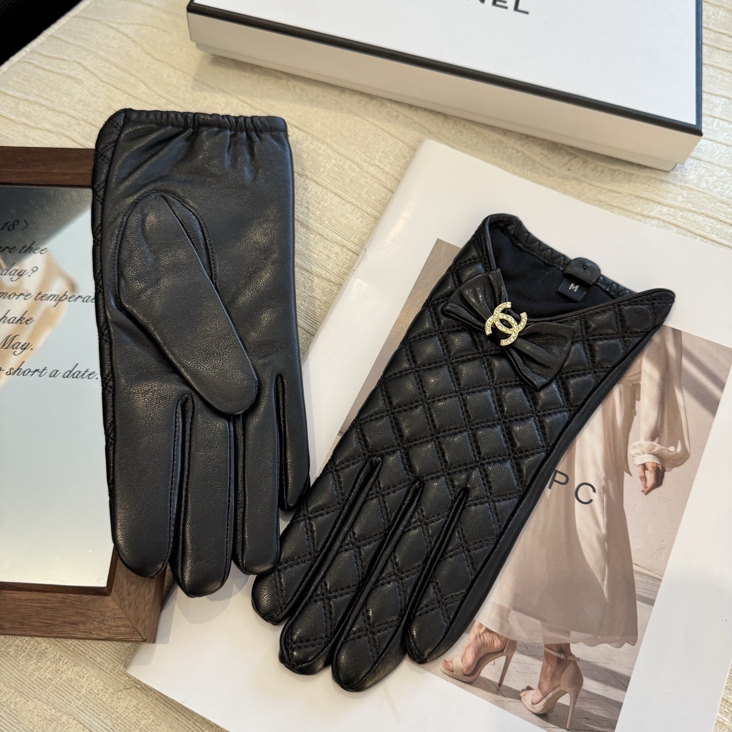 Cheap New Arrivals Chanel Gloves in 218651, $45 USD- [IB218651] - Replica Gloves