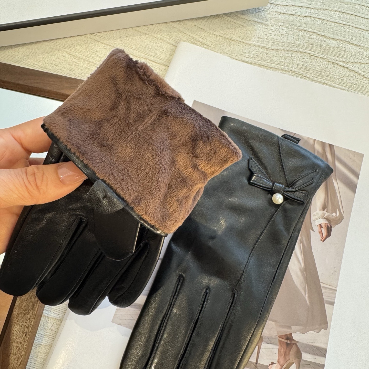 Cheap New Arrivals Chanel Gloves in 218653, $45 USD- [IB218653] - Replica Gloves