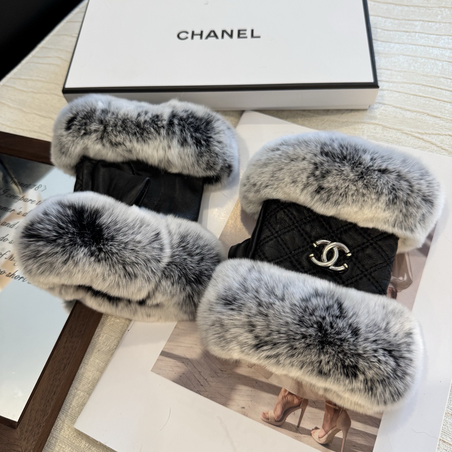 Cheap New Arrivals Chanel Gloves in 218655, $45 USD- [IB218655] - Replica Gloves
