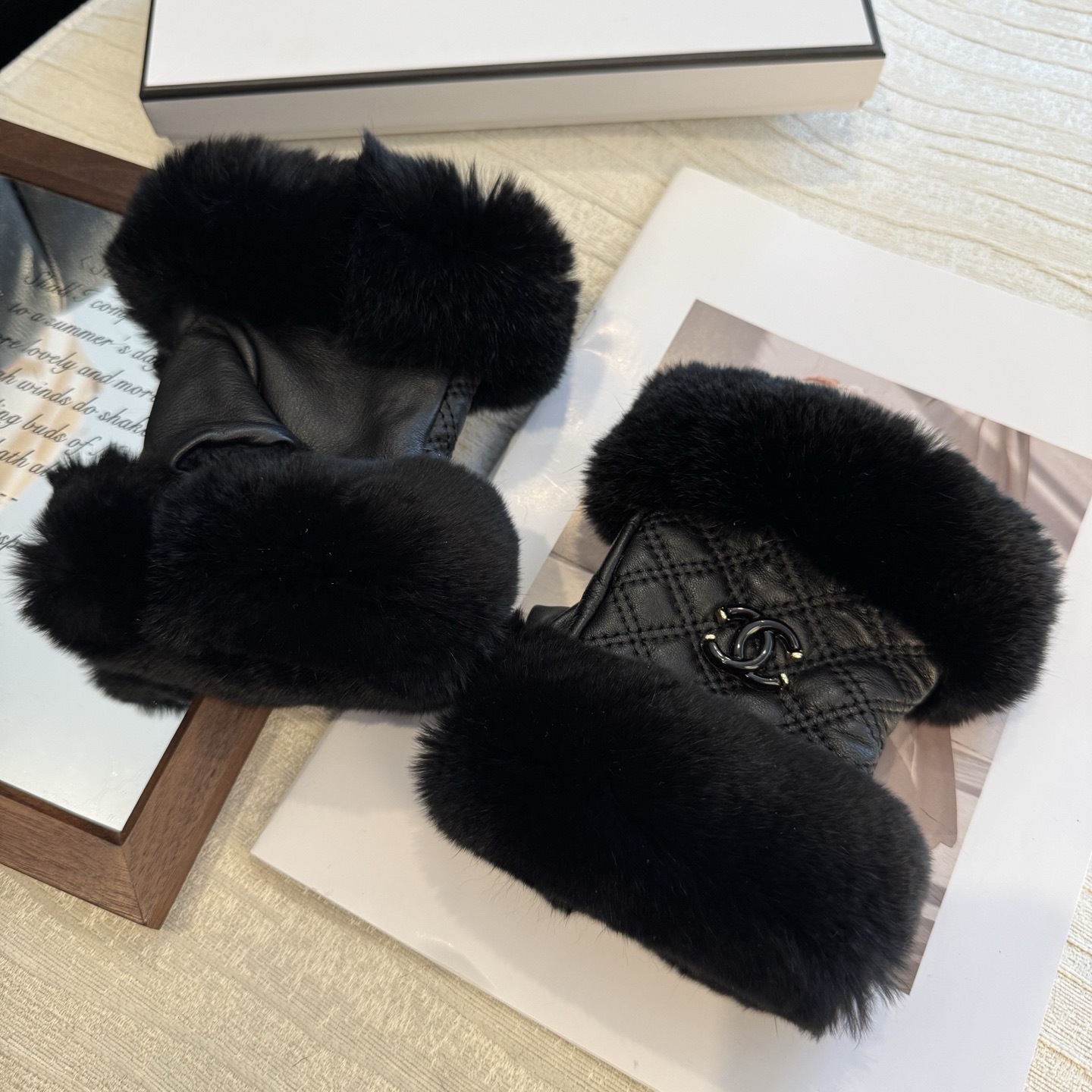 Cheap New Arrivals Chanel Gloves in 218656, $45 USD- [IB218656] - Replica Gloves
