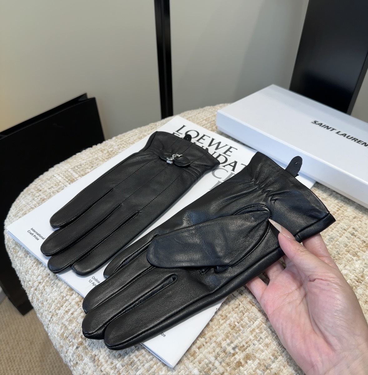 Cheap New Arrivals YSL Gloves in 218676, $45 USD- [IB218676] - Replica Gloves