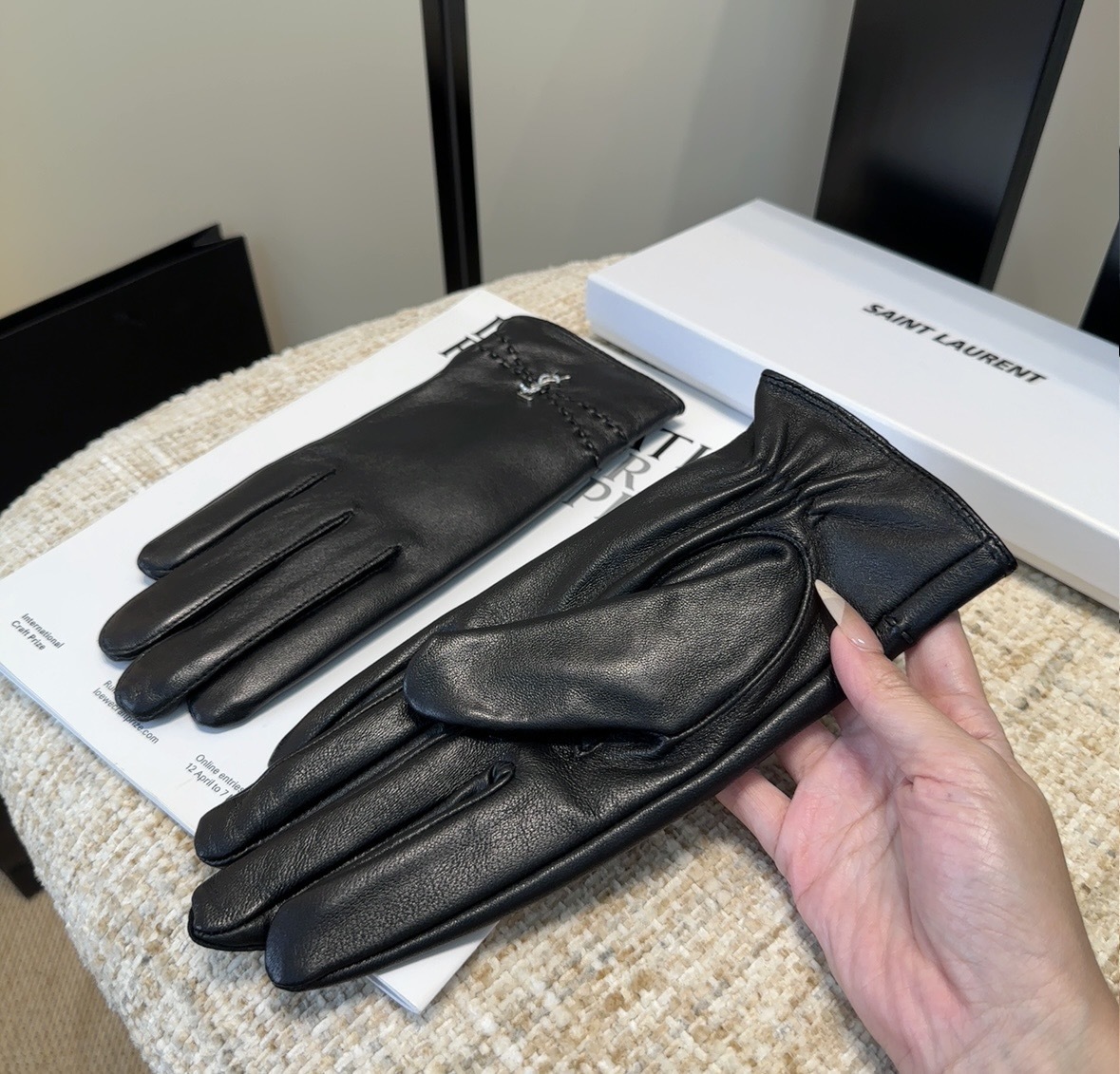 Cheap New Arrivals YSL Gloves in 218677, $45 USD- [IB218677] - Replica Gloves
