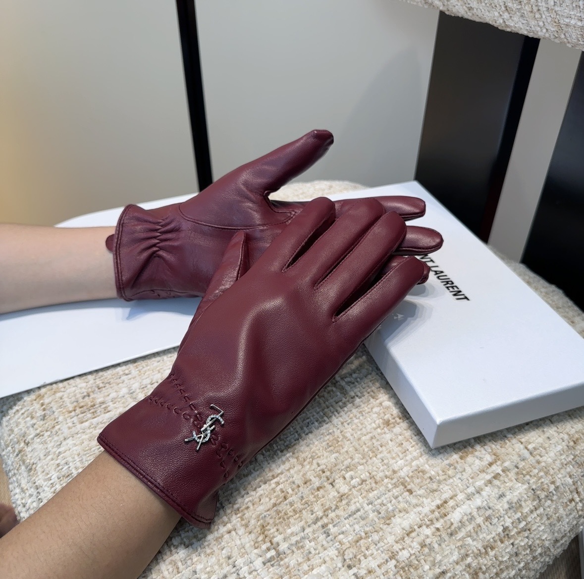 Cheap New Arrivals YSL Gloves in 218678, $45 USD- [IB218678] - Replica Gloves