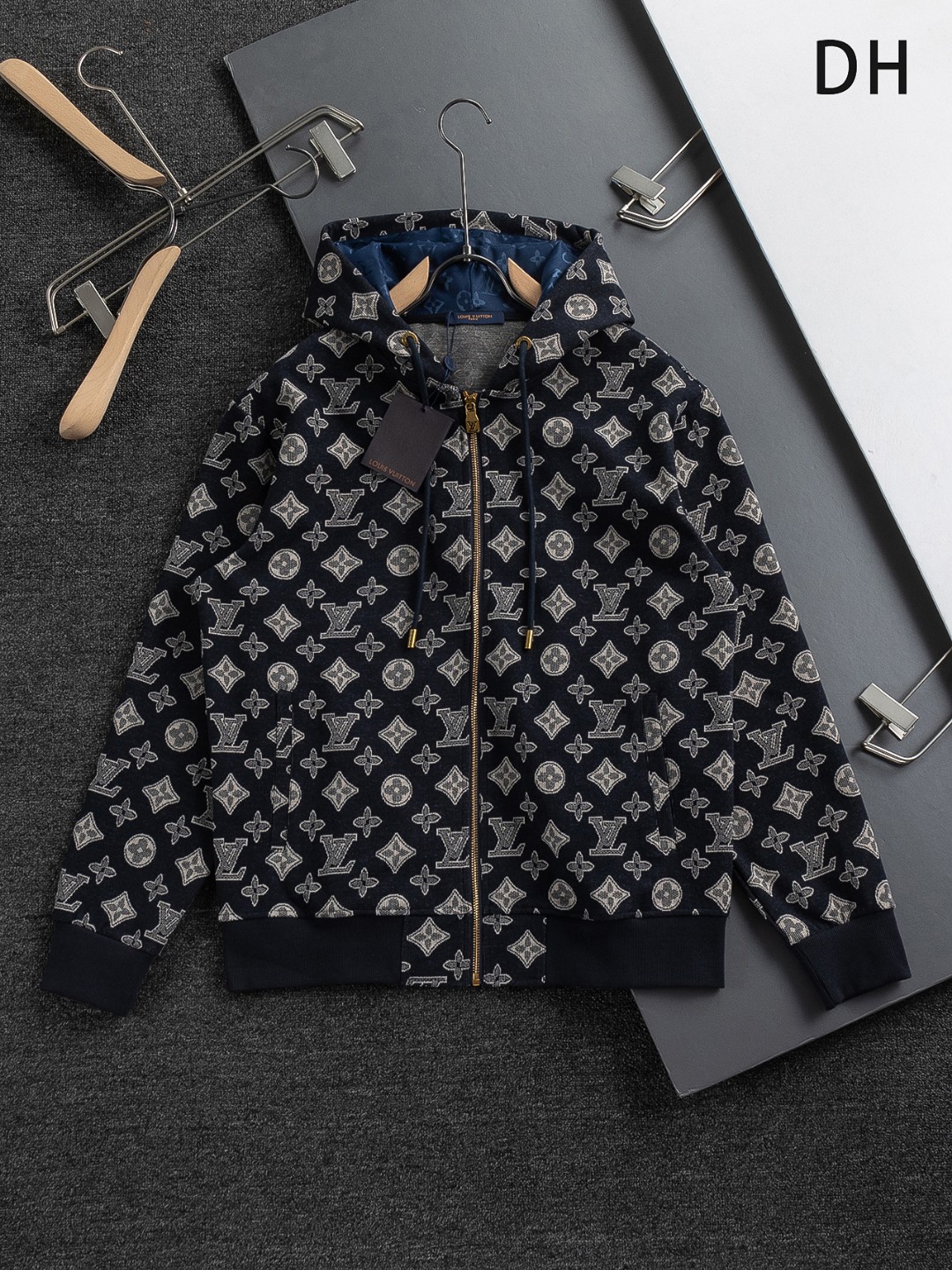 Cheap Louis Vuitton Hoodies for Men in 218853, $65 USD- [IB218853] - Replica Louis Vuitton Hoodies for Men