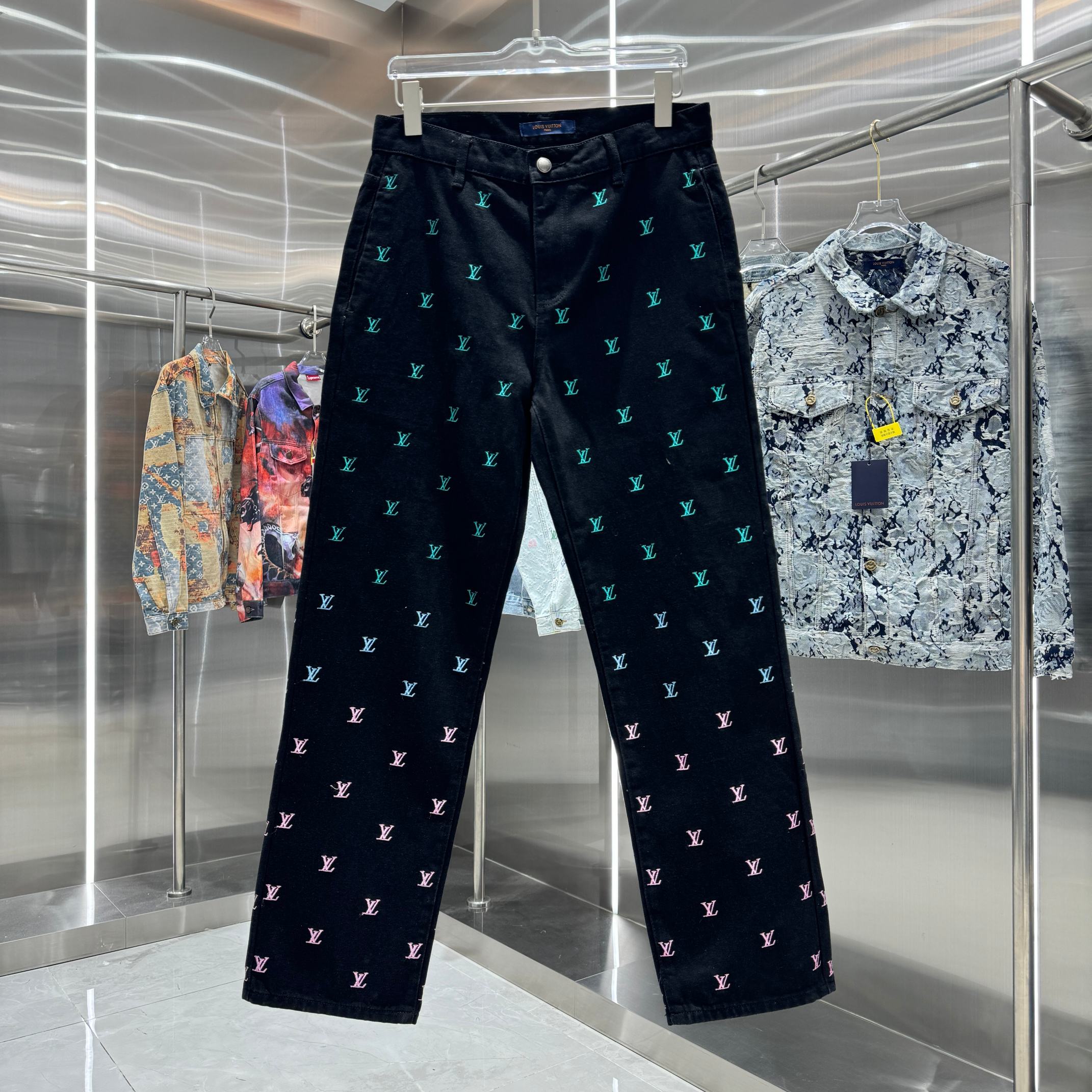 Cheap Louis Vuitton Jeans for Men in 218934, $65 USD- [IB218934] - Replica Louis Vuitton Jeans for Men
