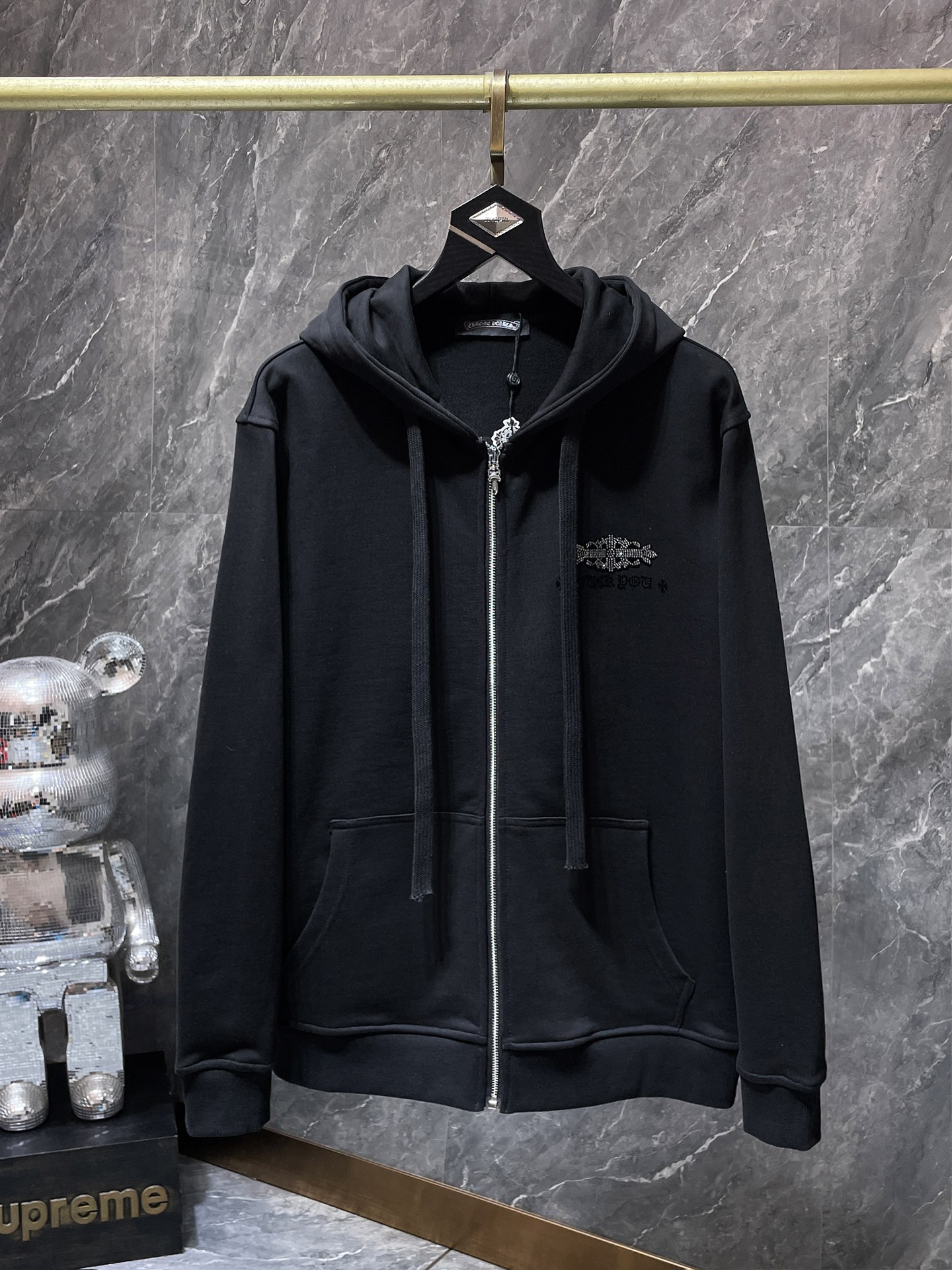 Cheap Chrome hearts Hoody in 219047, $55 USD- [IB219047] - Replica Chrome hearts Hoody