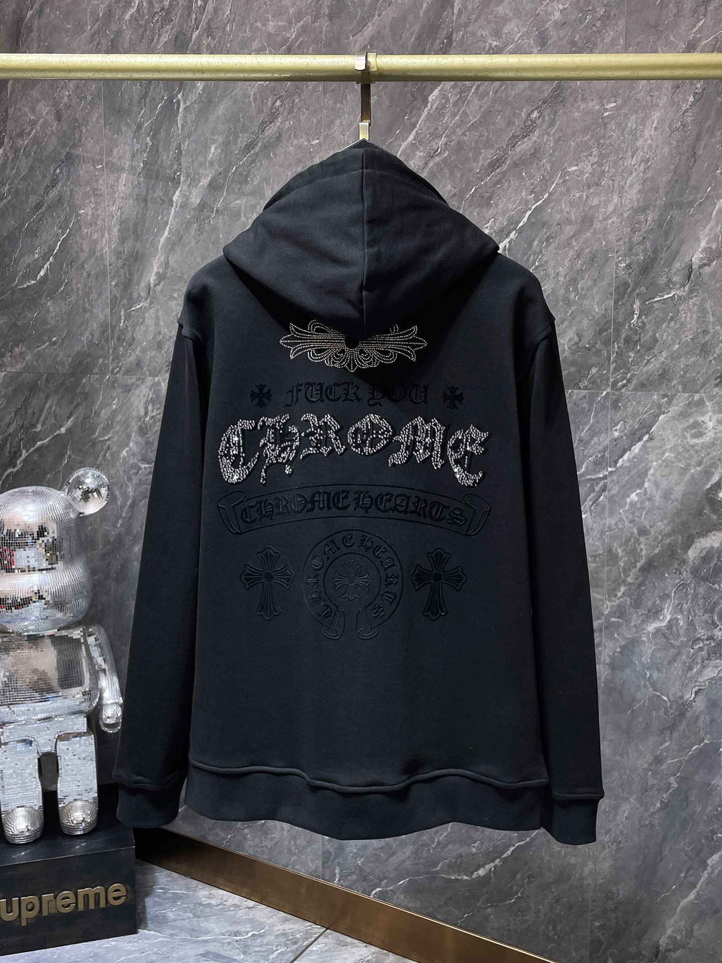 Cheap Chrome hearts Hoody in 219047, $55 USD- [IB219047] - Replica Chrome hearts Hoody