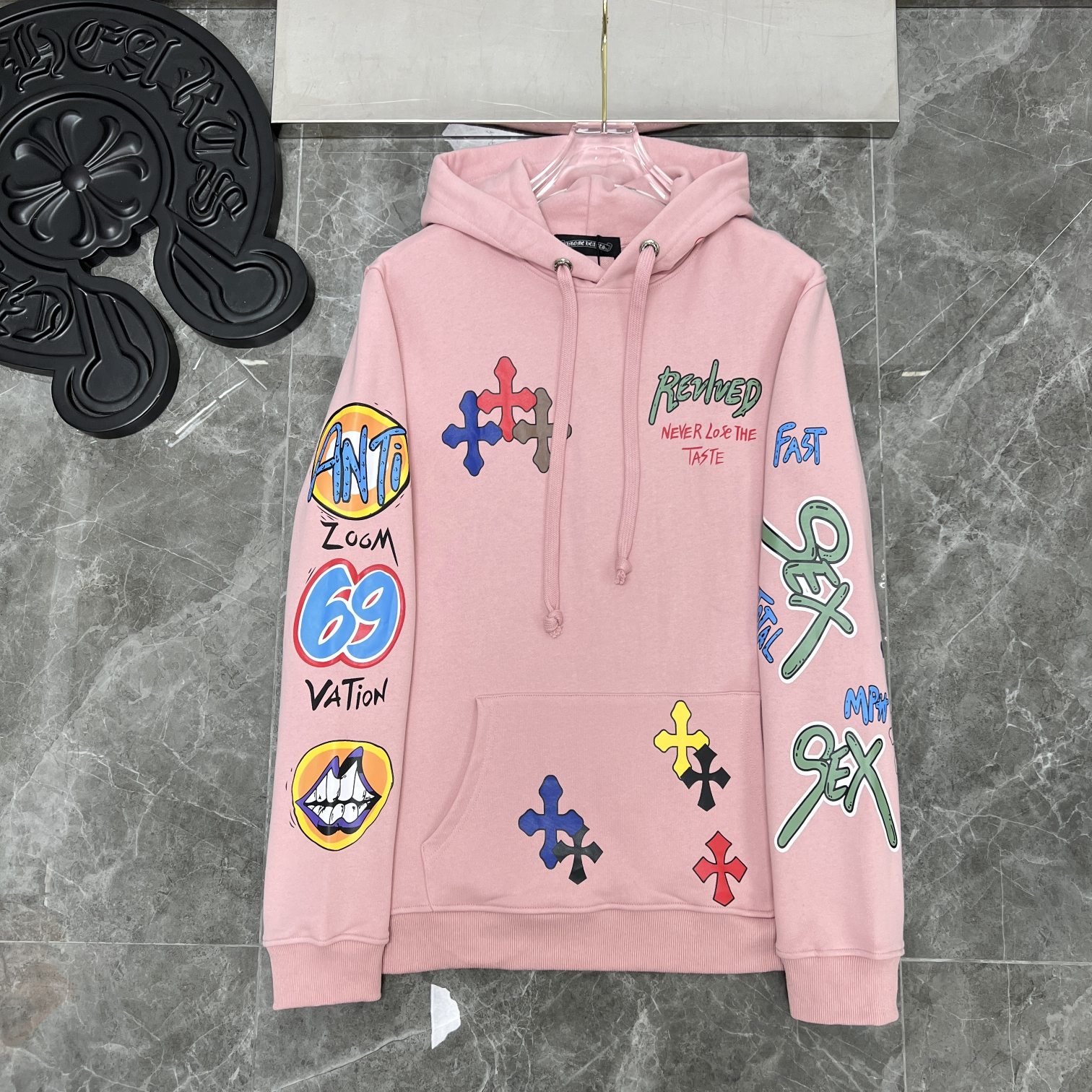 Cheap Chrome hearts Hoody in 219051, $55 USD- [IB219051] - Replica Chrome hearts Hoody