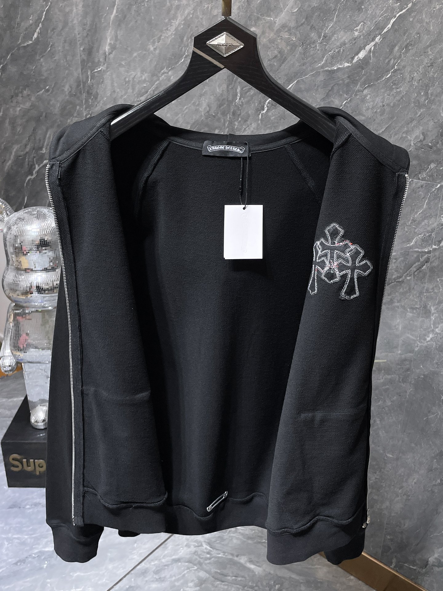 Cheap Chrome hearts Hoody in 219061, $60 USD- [IB219061] - Replica Chrome hearts Hoody