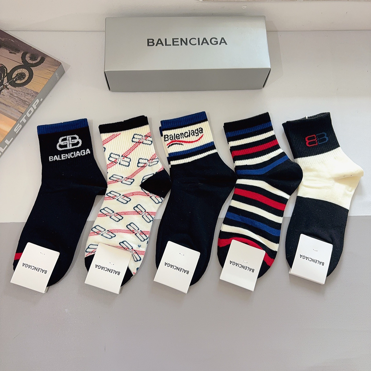Cheap Balenciaga Socks in 219232, $30 USD- [IB219232] - Replica Balenciaga Socks