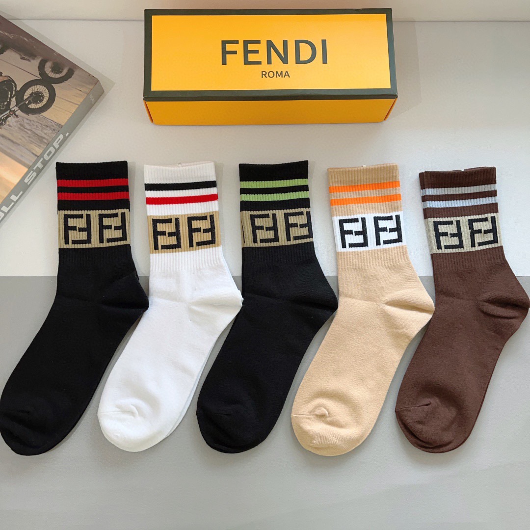 Cheap Fendi Socks in 219328, $35 USD- [IB219328] - Replica Fendi Socks