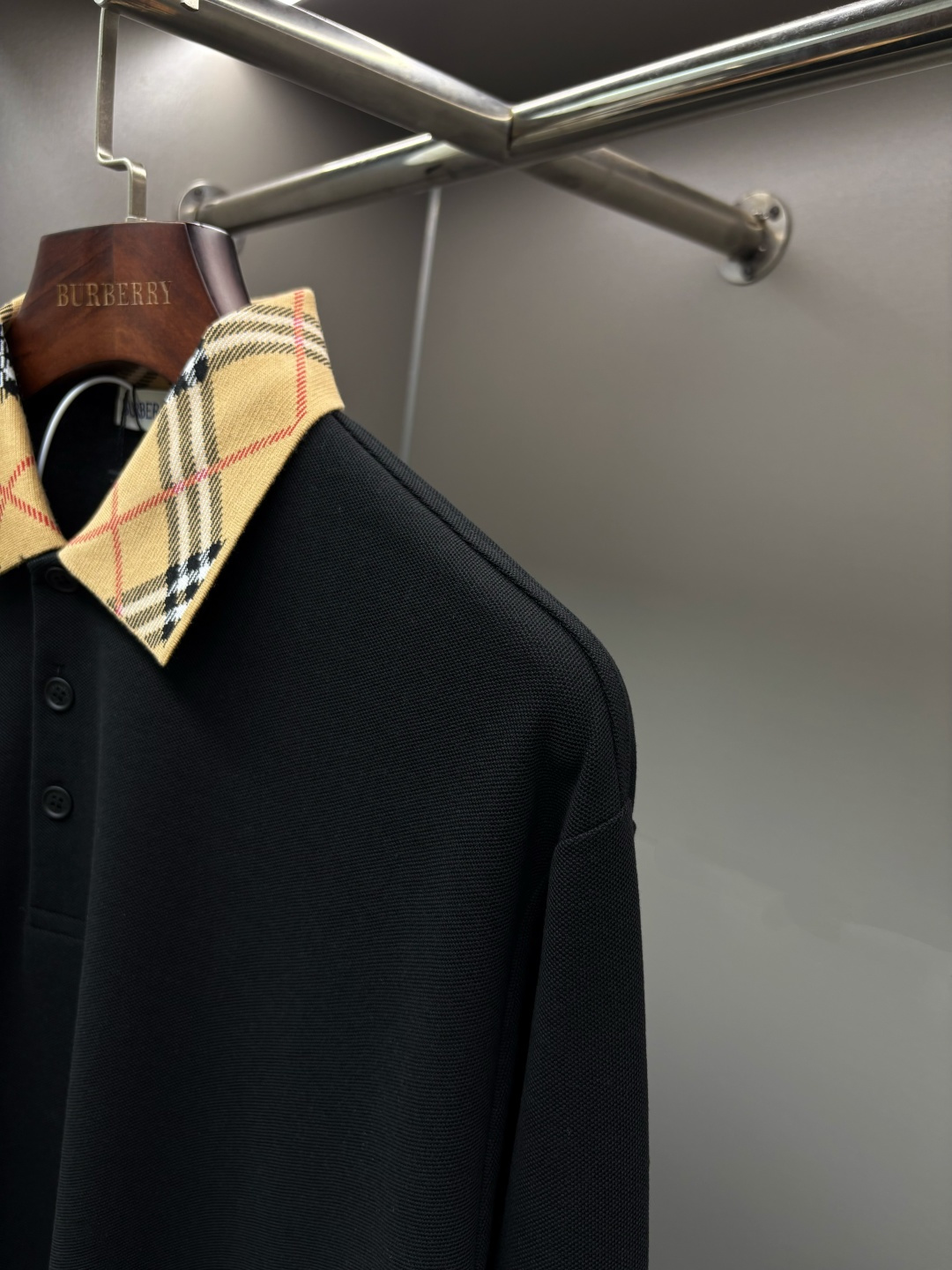 Cheap Burberry Long-Sleeved Polo T-Shirts for Men in 219454, $35 USD- [IB219454] - Replica Burberry Long-Sleeved Polo T-Shirts for Men