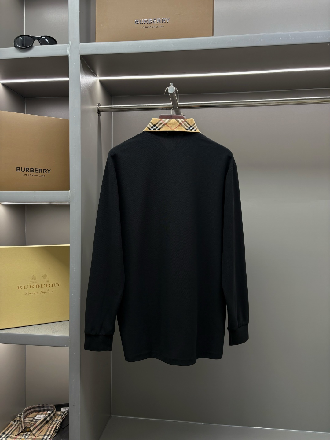 Cheap Burberry Long-Sleeved Polo T-Shirts for Men in 219454, $35 USD- [IB219454] - Replica Burberry Long-Sleeved Polo T-Shirts for Men