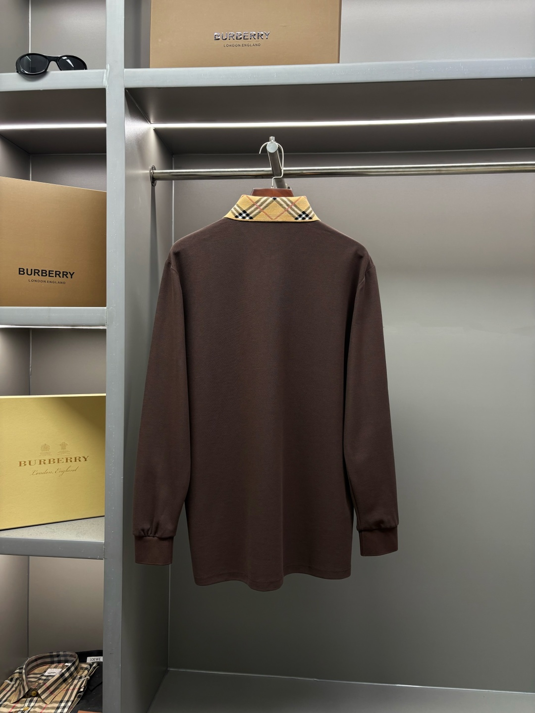 Cheap Burberry Long-Sleeved Polo T-Shirts for Men in 219455, $35 USD- [IB219455] - Replica Burberry Long-Sleeved Polo T-Shirts for Men