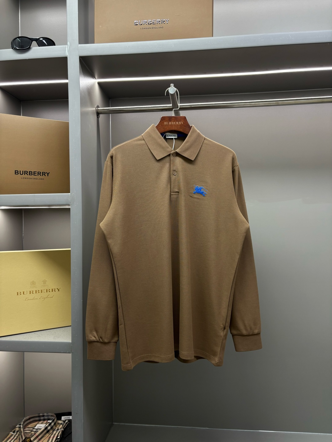 Cheap Burberry Long-Sleeved Polo T-Shirts for Men in 219458, $35 USD- [IB219458] - Replica Burberry Long-Sleeved Polo T-Shirts for Men