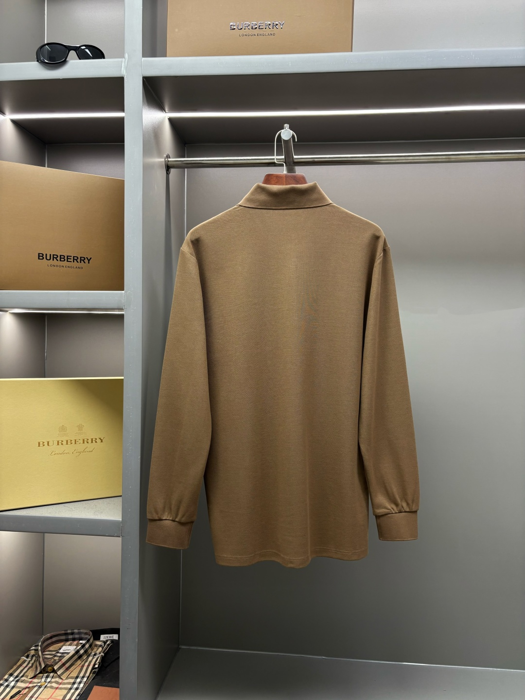 Cheap Burberry Long-Sleeved Polo T-Shirts for Men in 219458, $35 USD- [IB219458] - Replica Burberry Long-Sleeved Polo T-Shirts for Men