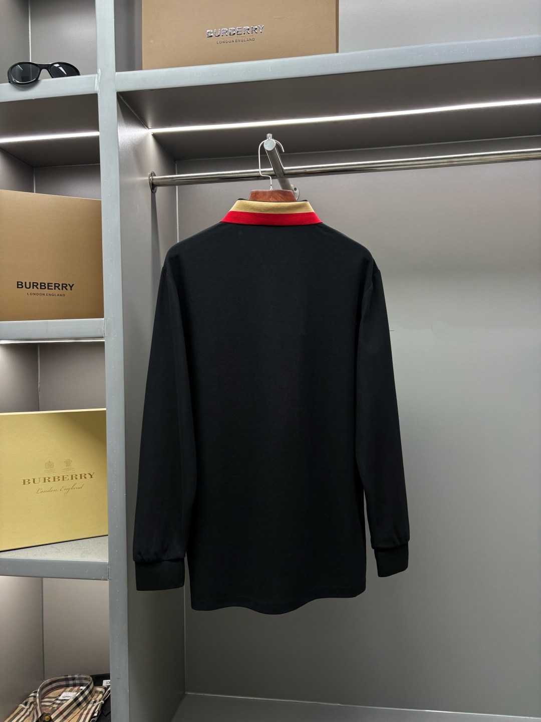 Cheap Burberry Long-Sleeved Polo T-Shirts for Men in 219459, $35 USD- [IB219459] - Replica Burberry Long-Sleeved Polo T-Shirts for Men