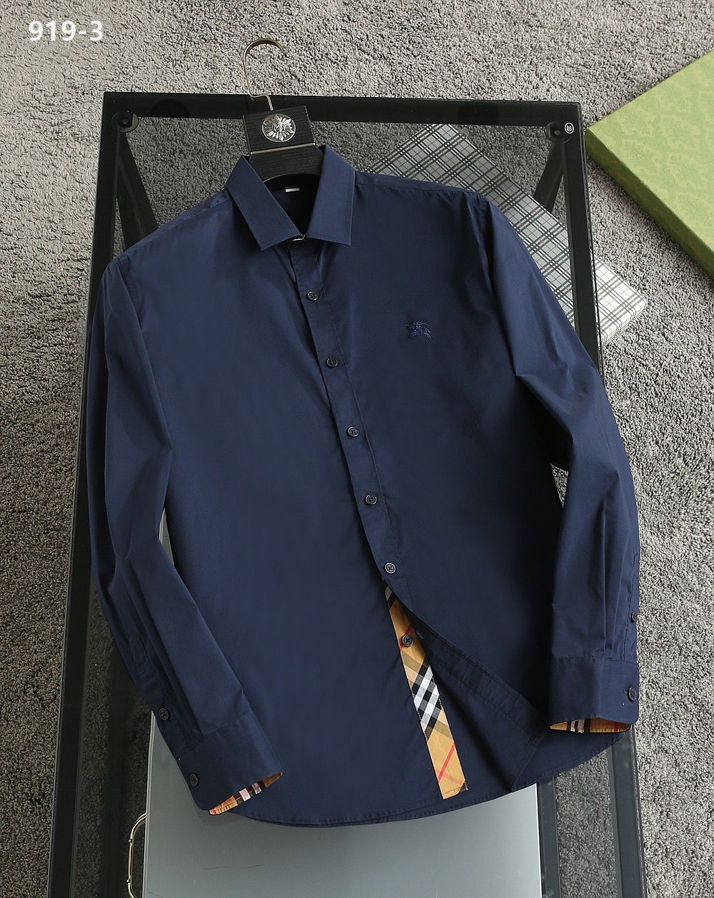 Cheap Burberry Long-Sleeved Polo Shirts for Men in 219460, $35 USD- [IB219460] - Replica Burberry Long-Sleeved Polo Shirts for Men