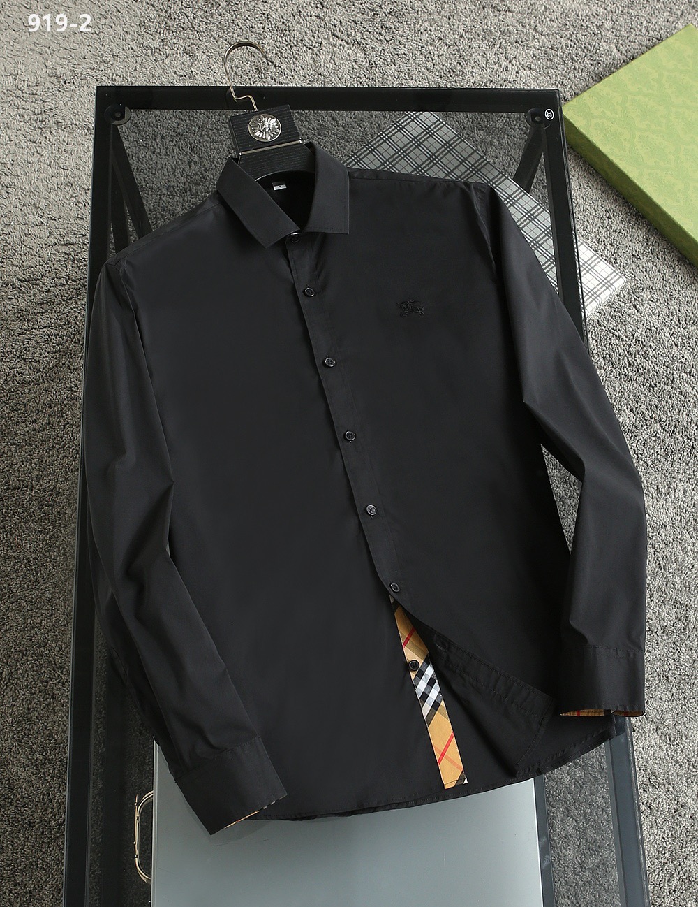 Cheap Burberry Long-Sleeved Polo Shirts for Men in 219463, $35 USD- [IB219463] - Replica Burberry Long-Sleeved Polo Shirts for Men
