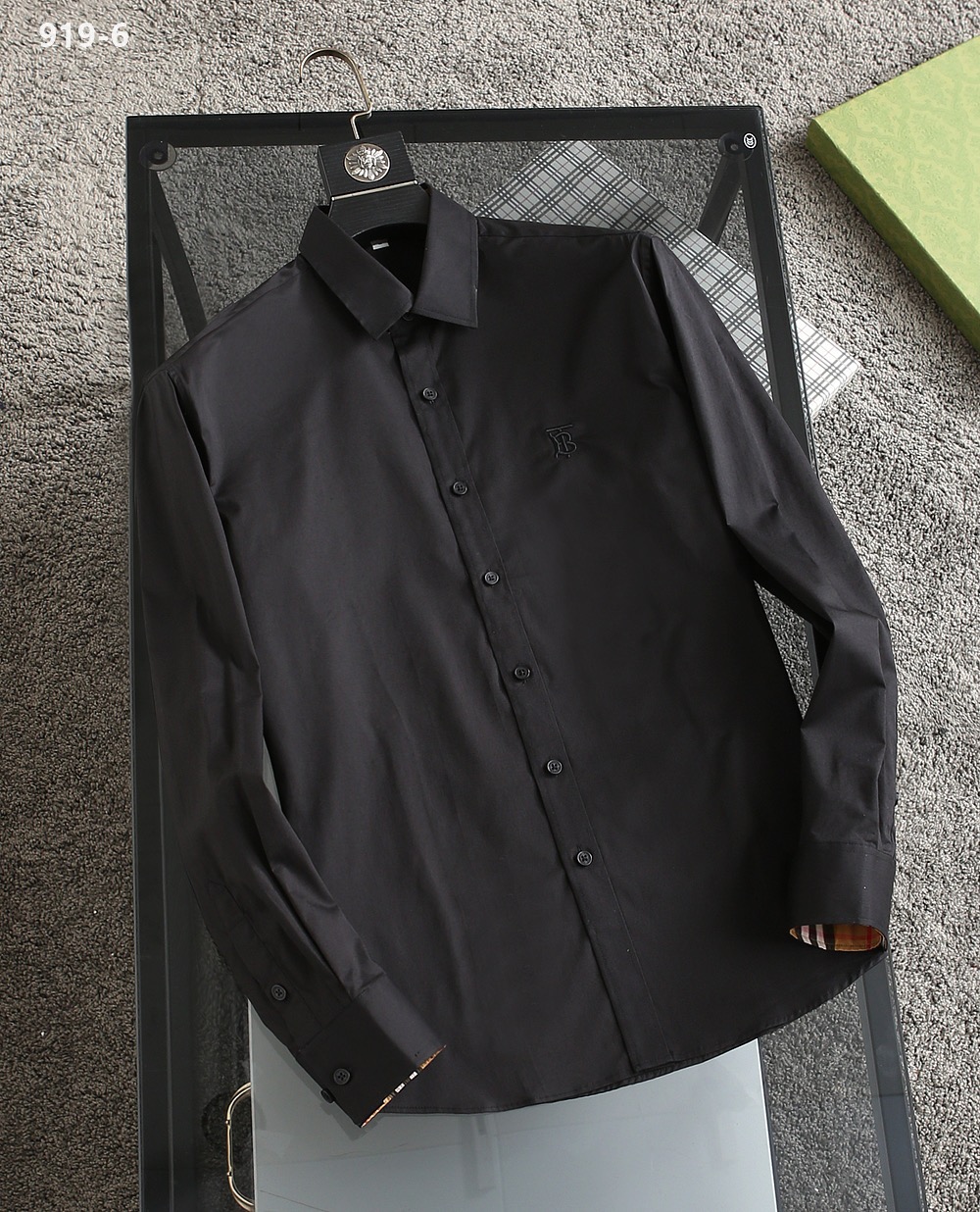 Cheap Burberry Long-Sleeved Polo Shirts for Men in 219466, $35 USD- [IB219466] - Replica Burberry Long-Sleeved Polo Shirts for Men