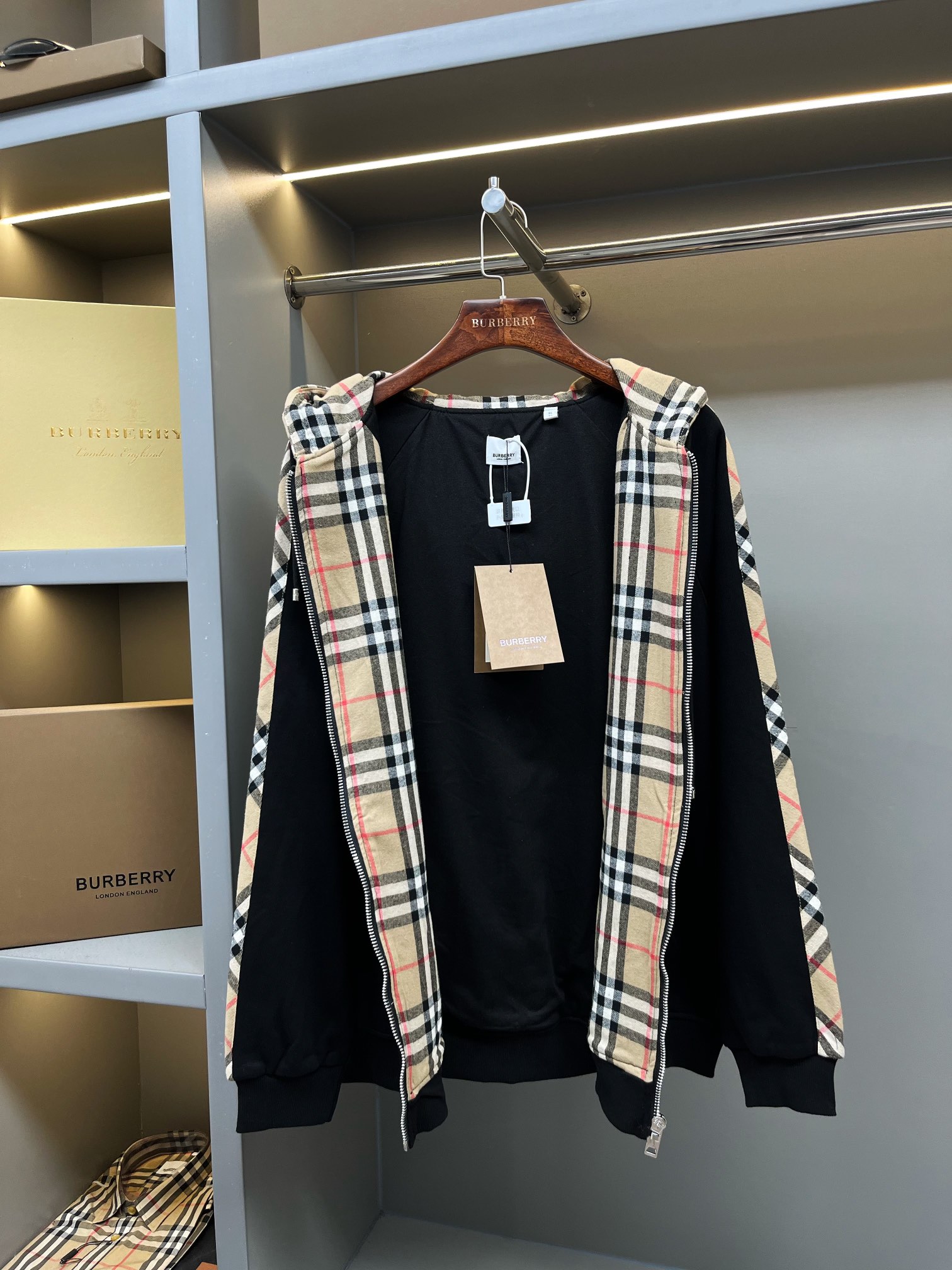 Cheap Burberry Hoodies in 219474, $60 USD- [IB219474] - Replica Burberry Hoodies