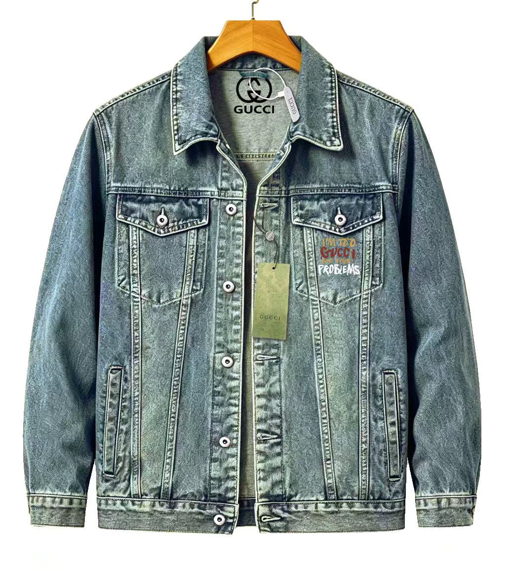 Cheap Gucci Jeans Jackets For Men in 219860, $65 USD- [IB219860] - Replica Gucci Jeans Jackets For Men