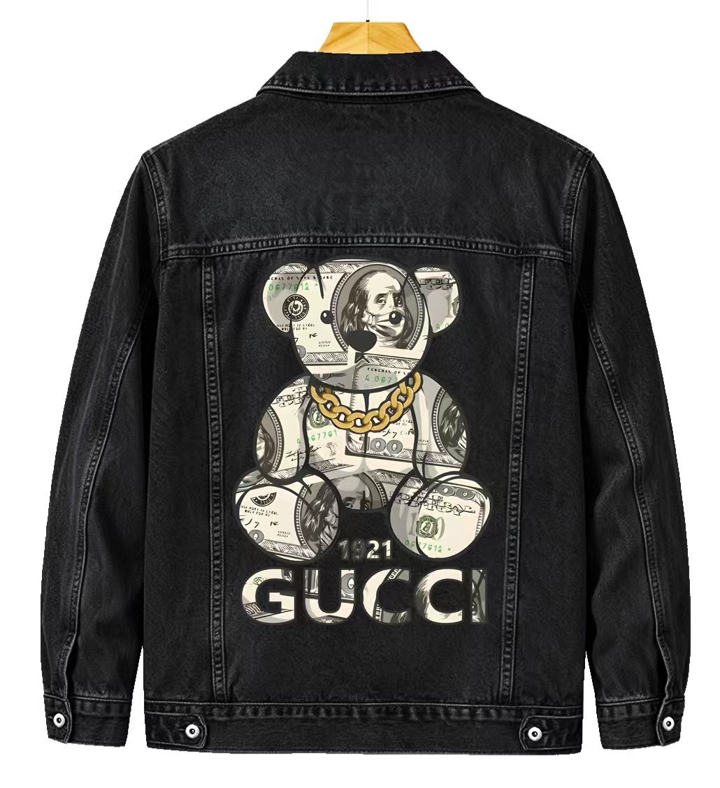 Cheap Gucci Jeans Jackets For Men in 219874, $65 USD- [IB219874] - Replica Gucci Jeans Jackets For Men
