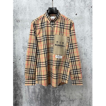 Burberry Long-Sleeved Polo Shirts for Men in 222701